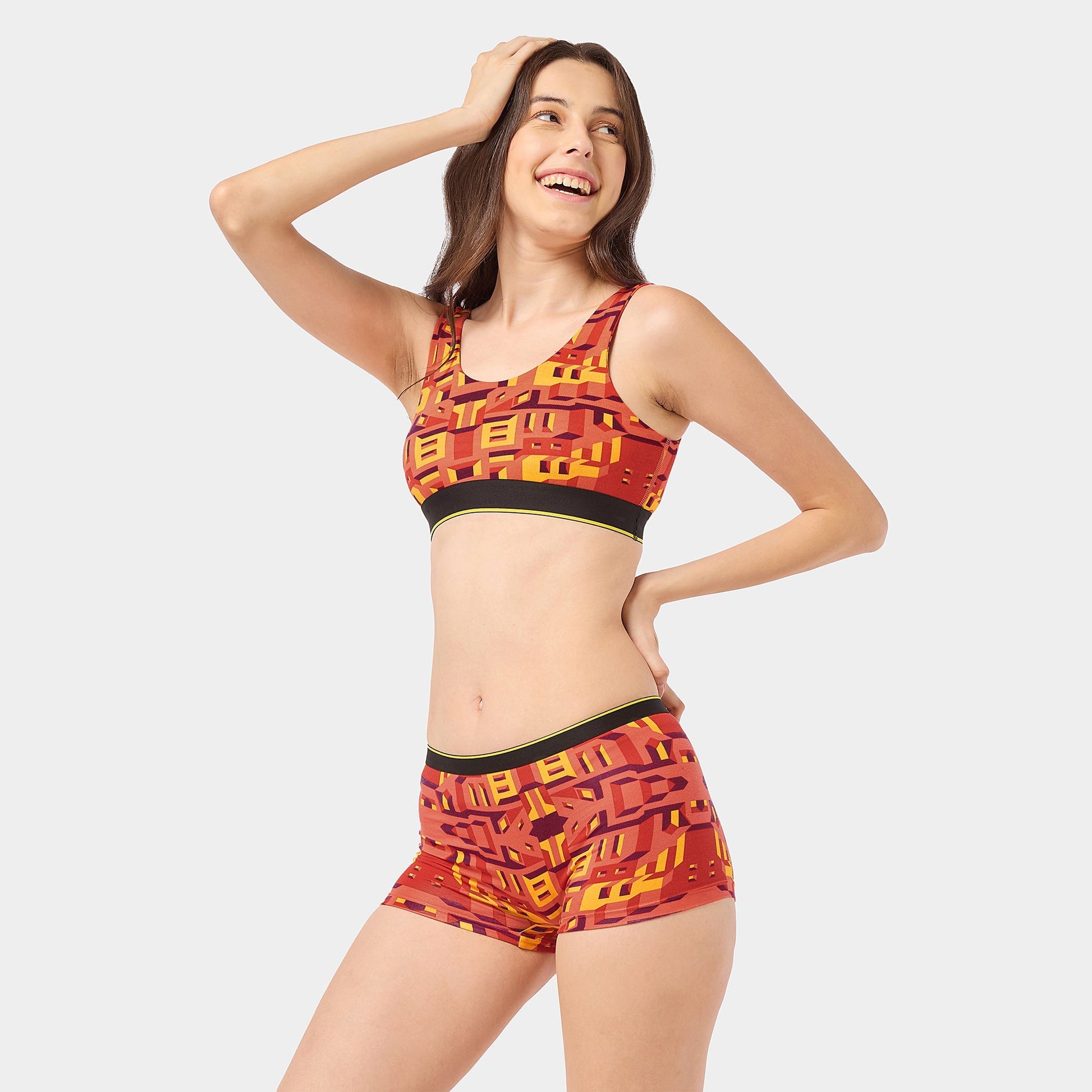 Bummer Soft Modal Boy Shorts Bricked Side