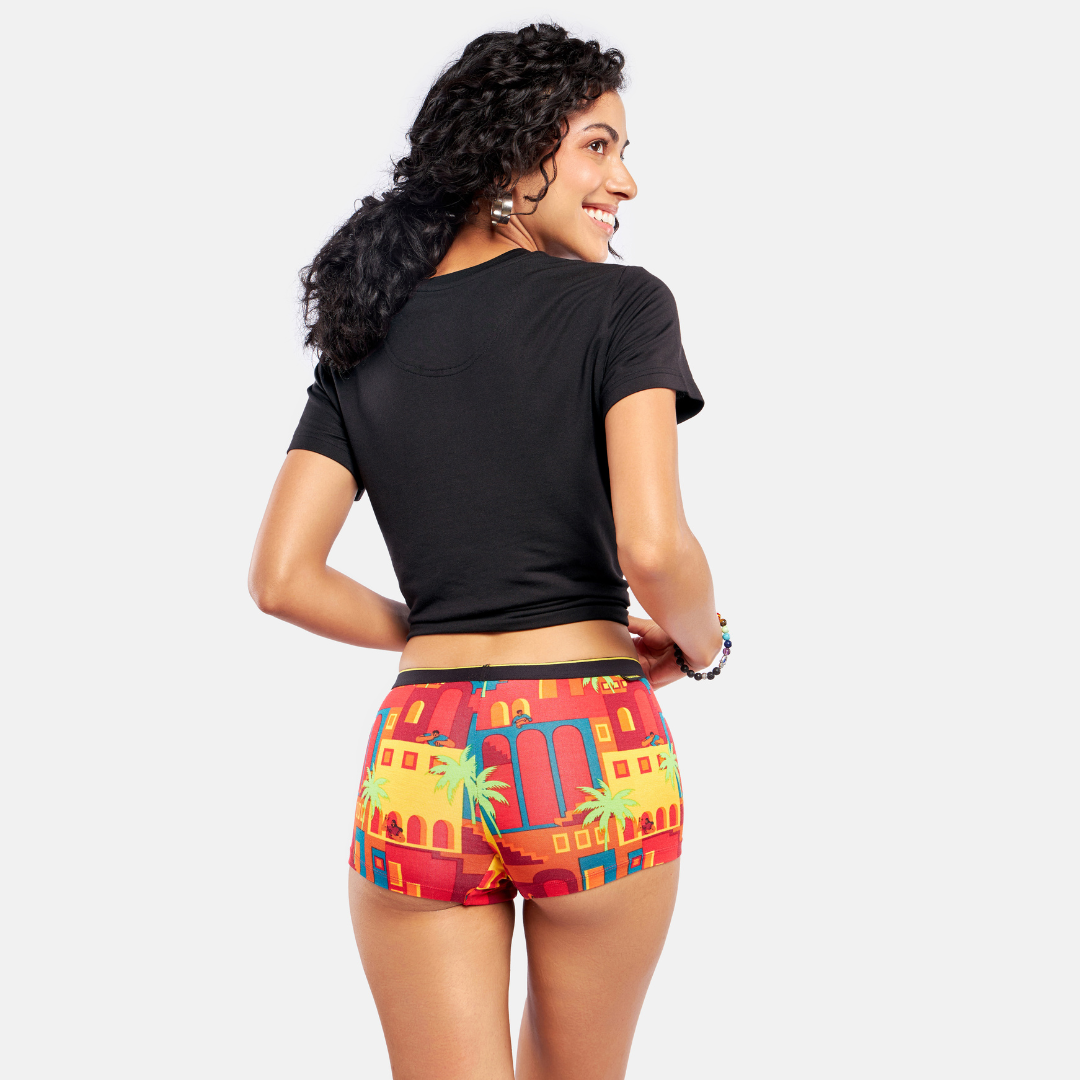 Bummer Soft Modal Boy Shorts Casablanca Back