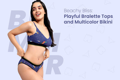 Beachy Bliss: Playful Bralette Tops and Multicolor Bikini