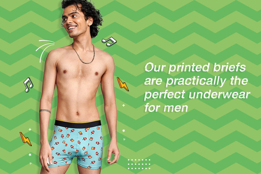Our printed briefs are practically the perfect underwear for men