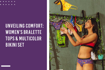 Unveiling Comfort: Women's Bralette Tops & multicolor bikini set