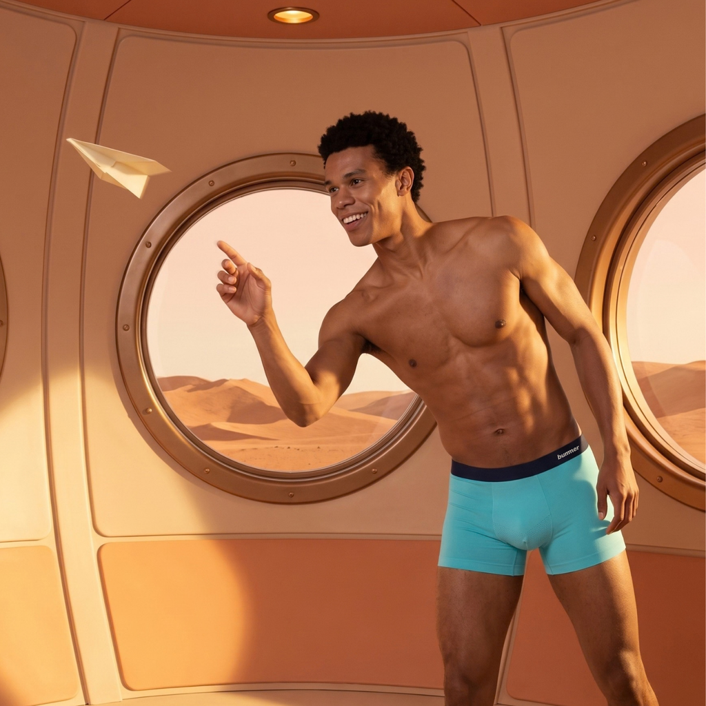 Seamfree Nylon Stretch Bonded Trunks - Caspian