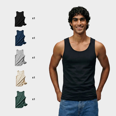100% Cotton Men's Vest - 5 Pack