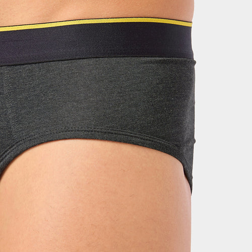 Bummer Soft Modal Briefs Charcoal Melange Lifestyle 