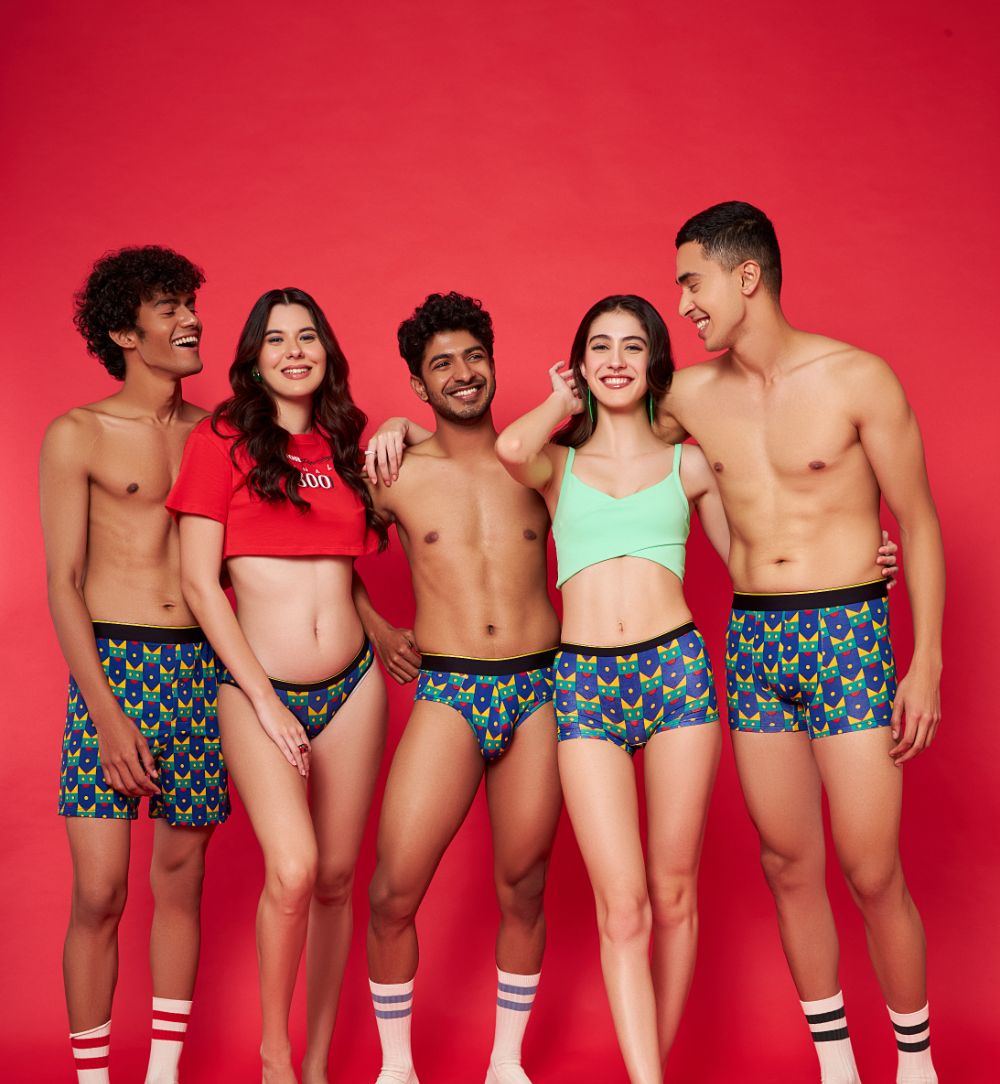 Lovers Underwear Men Boxer Shorts Women Briefs Couples Underpant Lady  Panties Cotton Print Panty Set