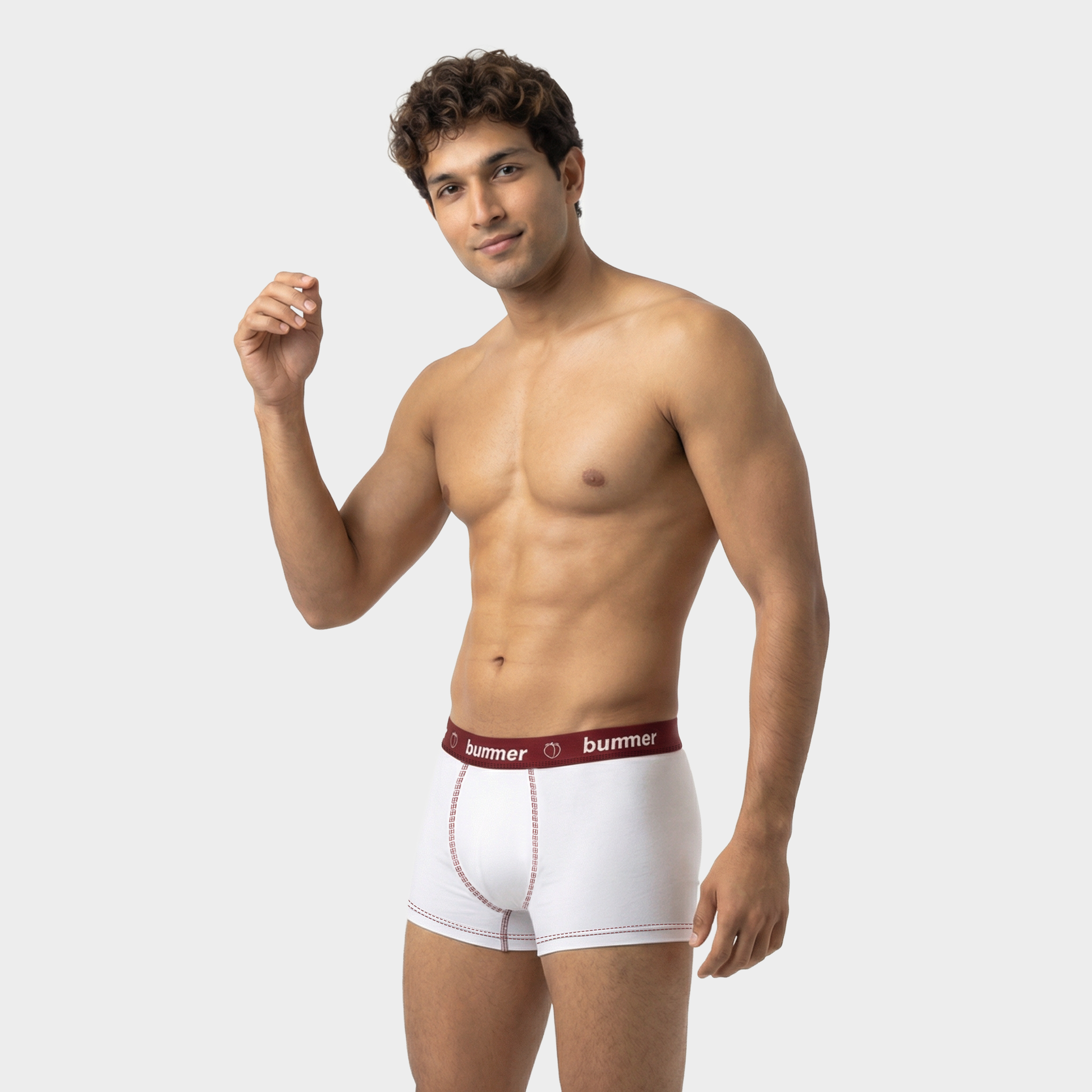 Cotton Stretch Trunks - Blanc