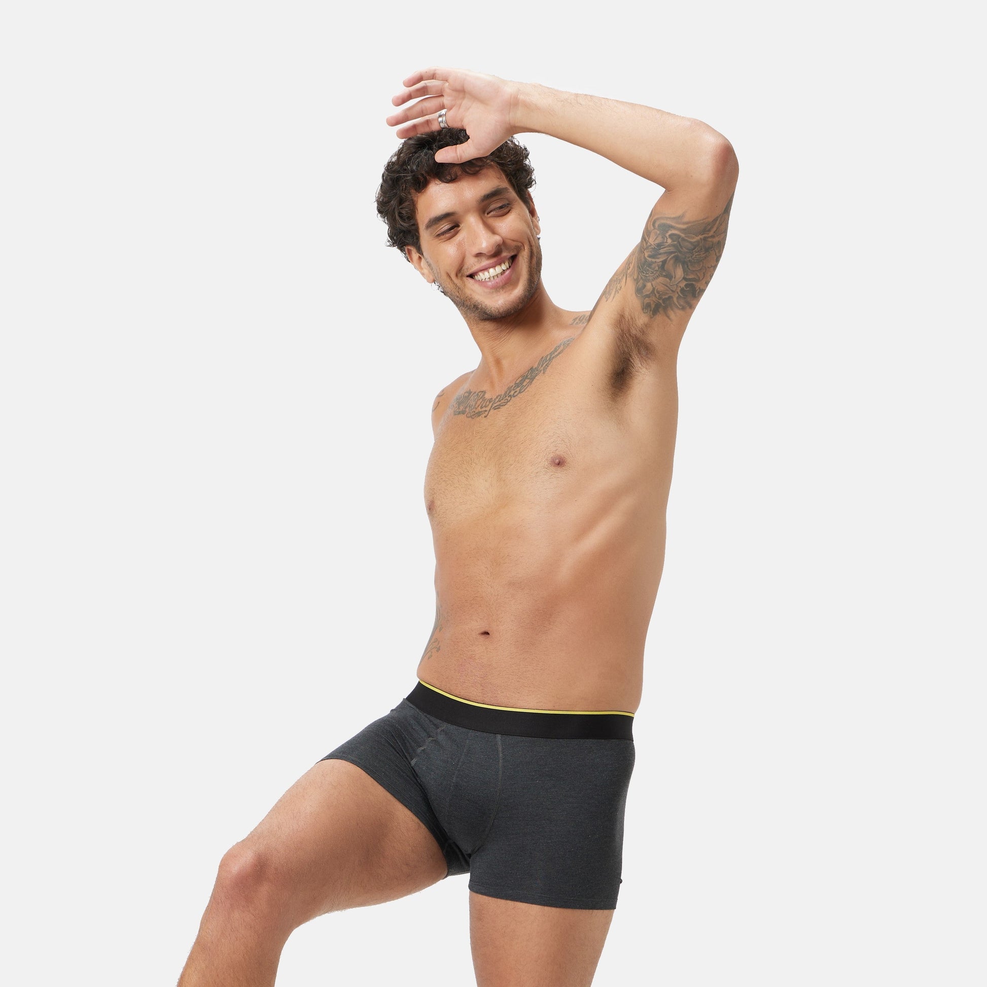 Bummer Soft Modal Trunks Charcoal Melange Front 