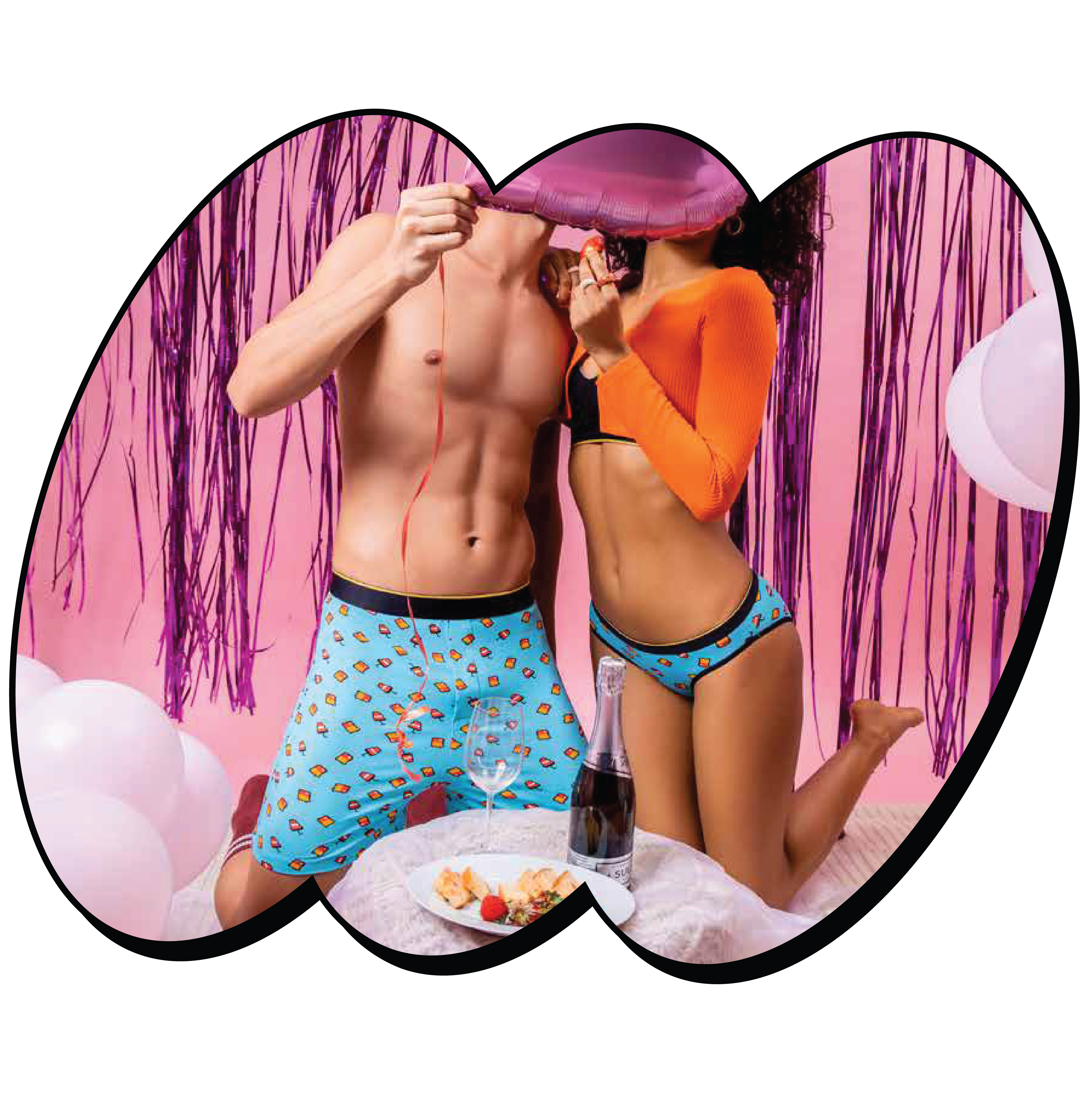 Buy CloundiesMatching Underwear for Couples - Donut Space Design Cotton Undies  Set with Socks - His and Hers Gifts Online at desertcartINDIA