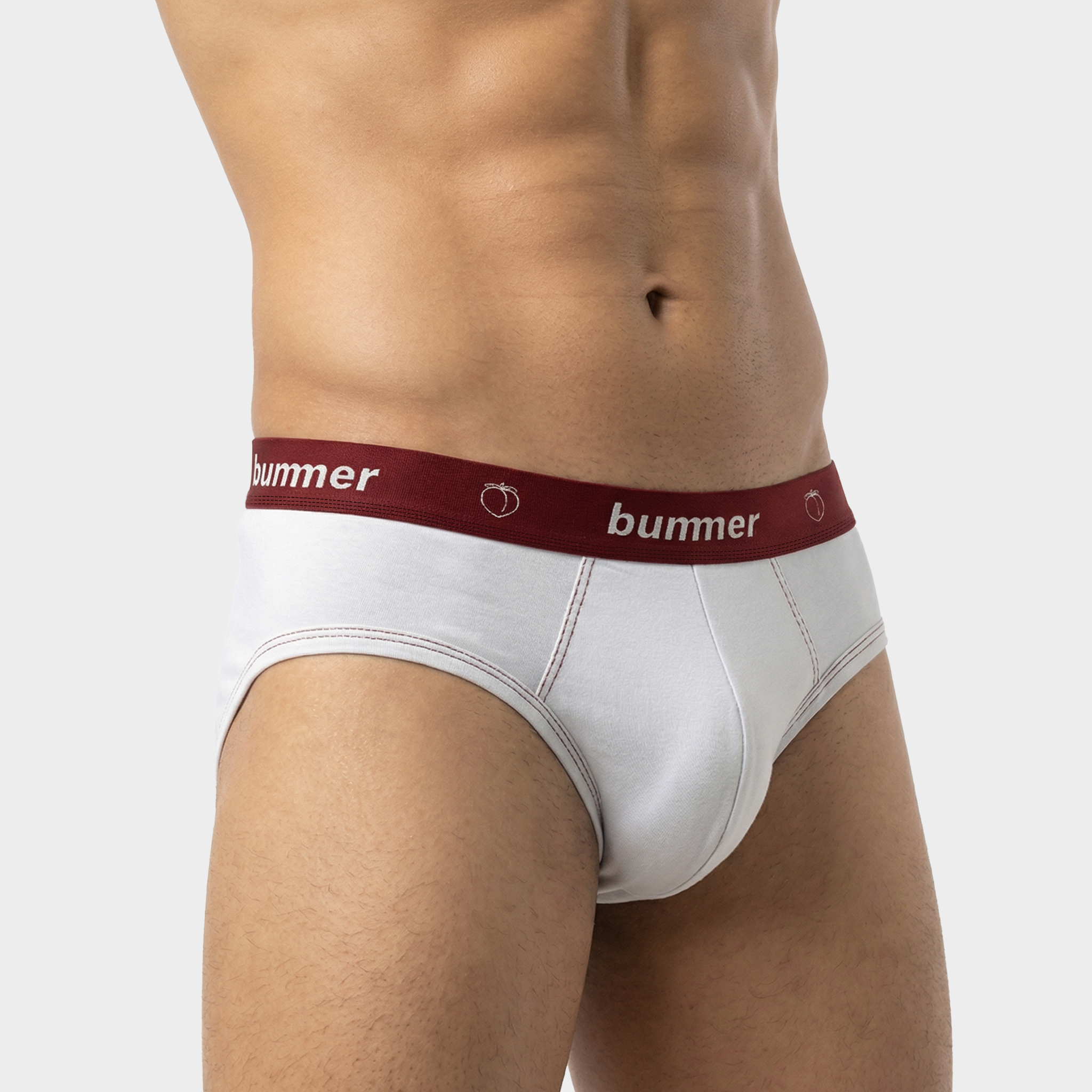 Cotton Stretch Brief - Blanc