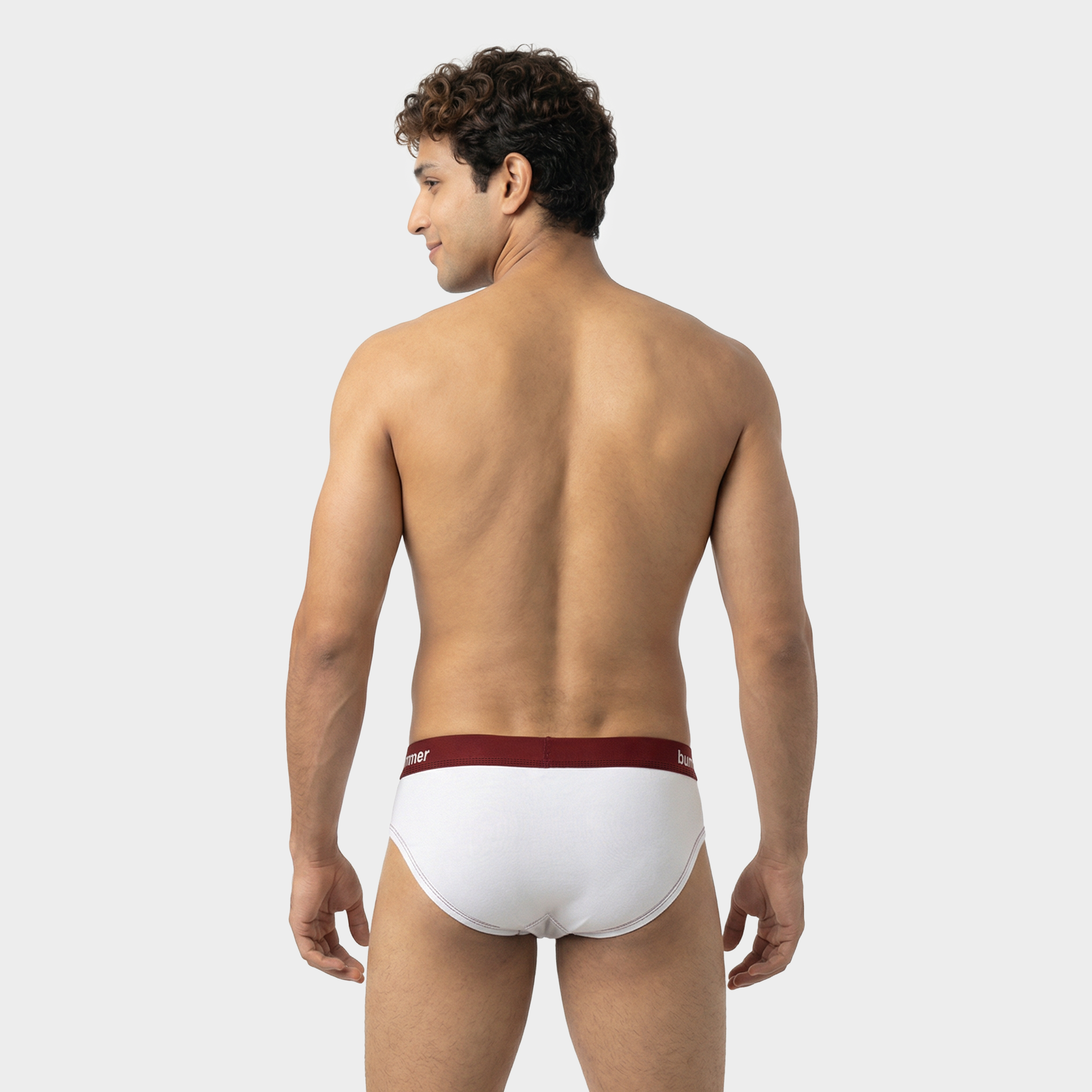 Cotton Stretch Brief - Blanc