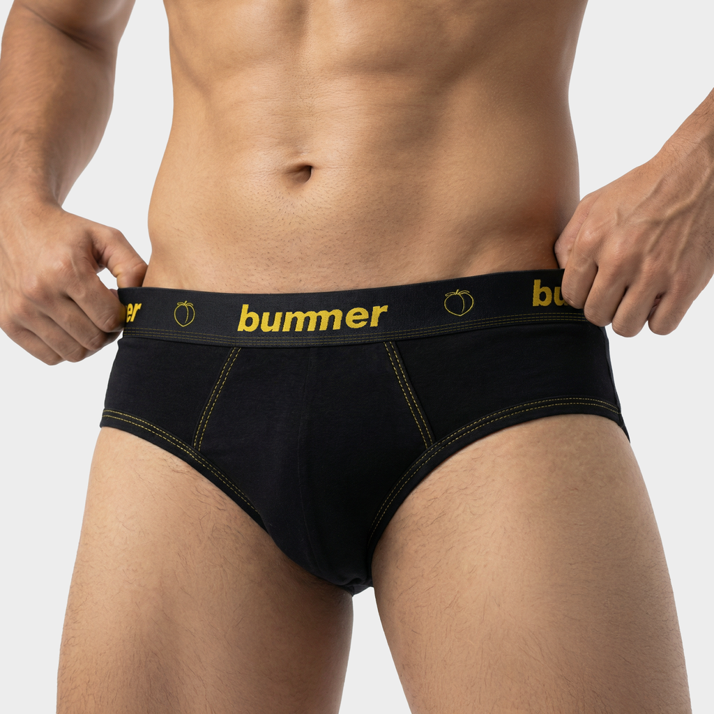 Cotton Stretch Brief - Noir