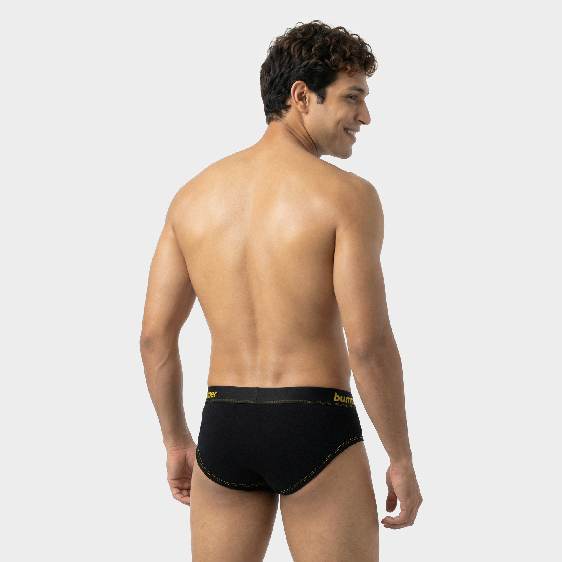 Cotton Stretch Brief - Noir