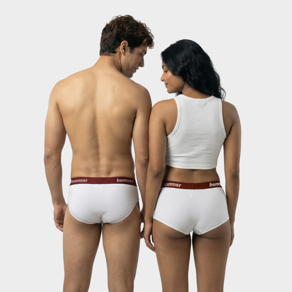 Brief & Boy Short Matching Set - Blanc