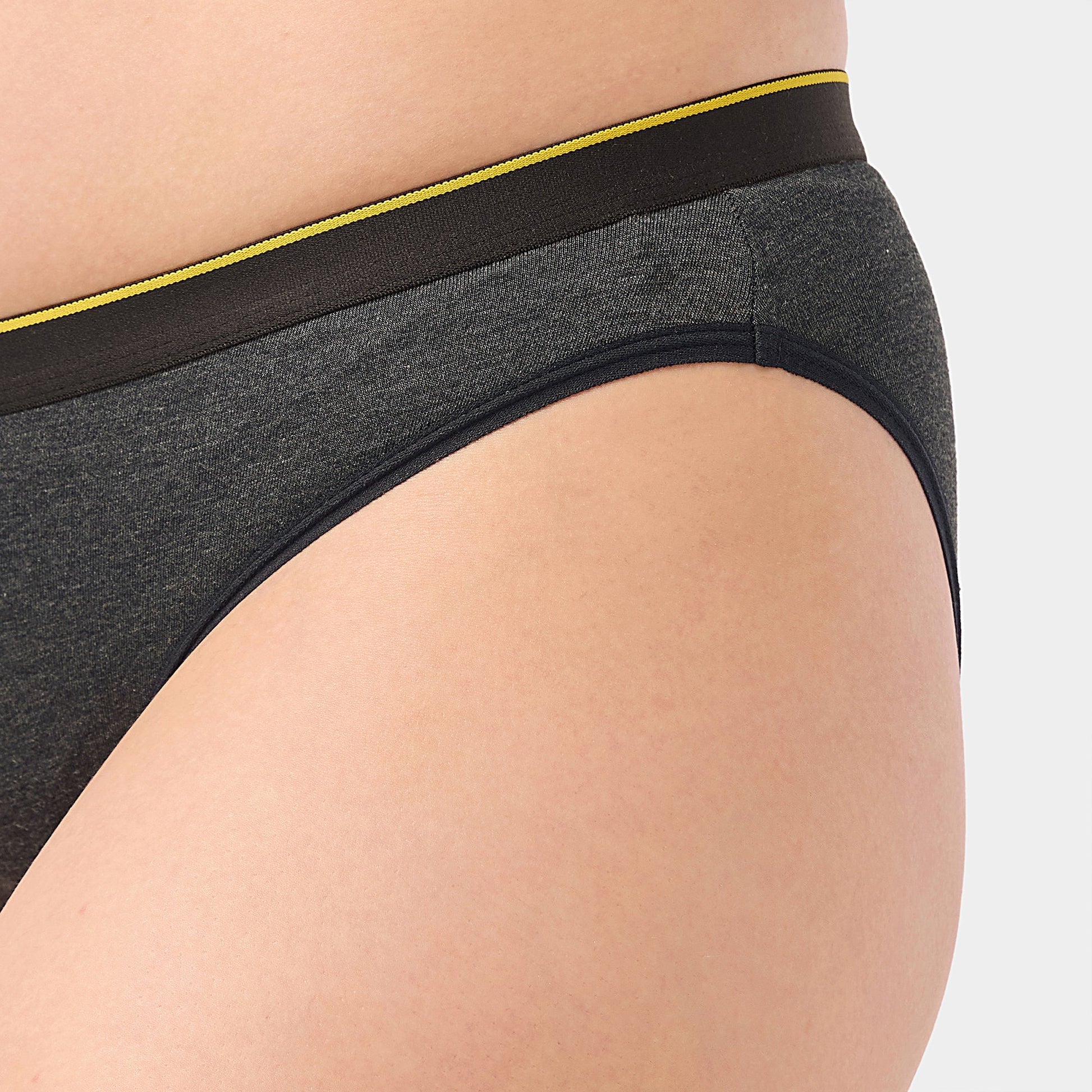 Bummer Soft Modal  Bikini Charcoal Melange  Back 