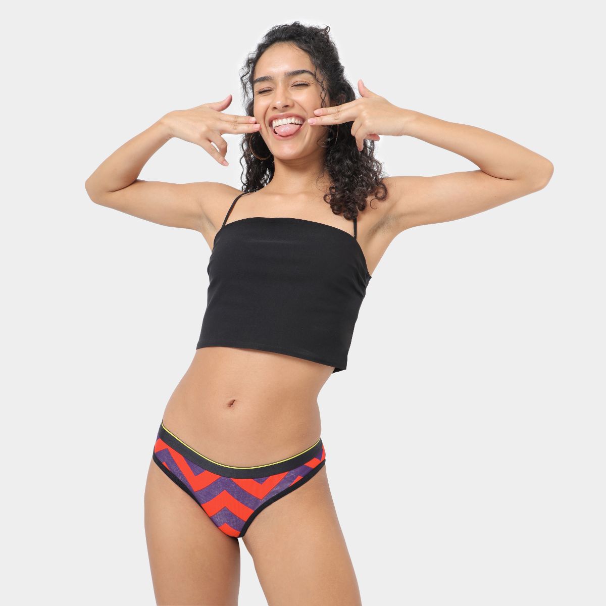Bummer Soft Modal  Bikini Chevron Front 