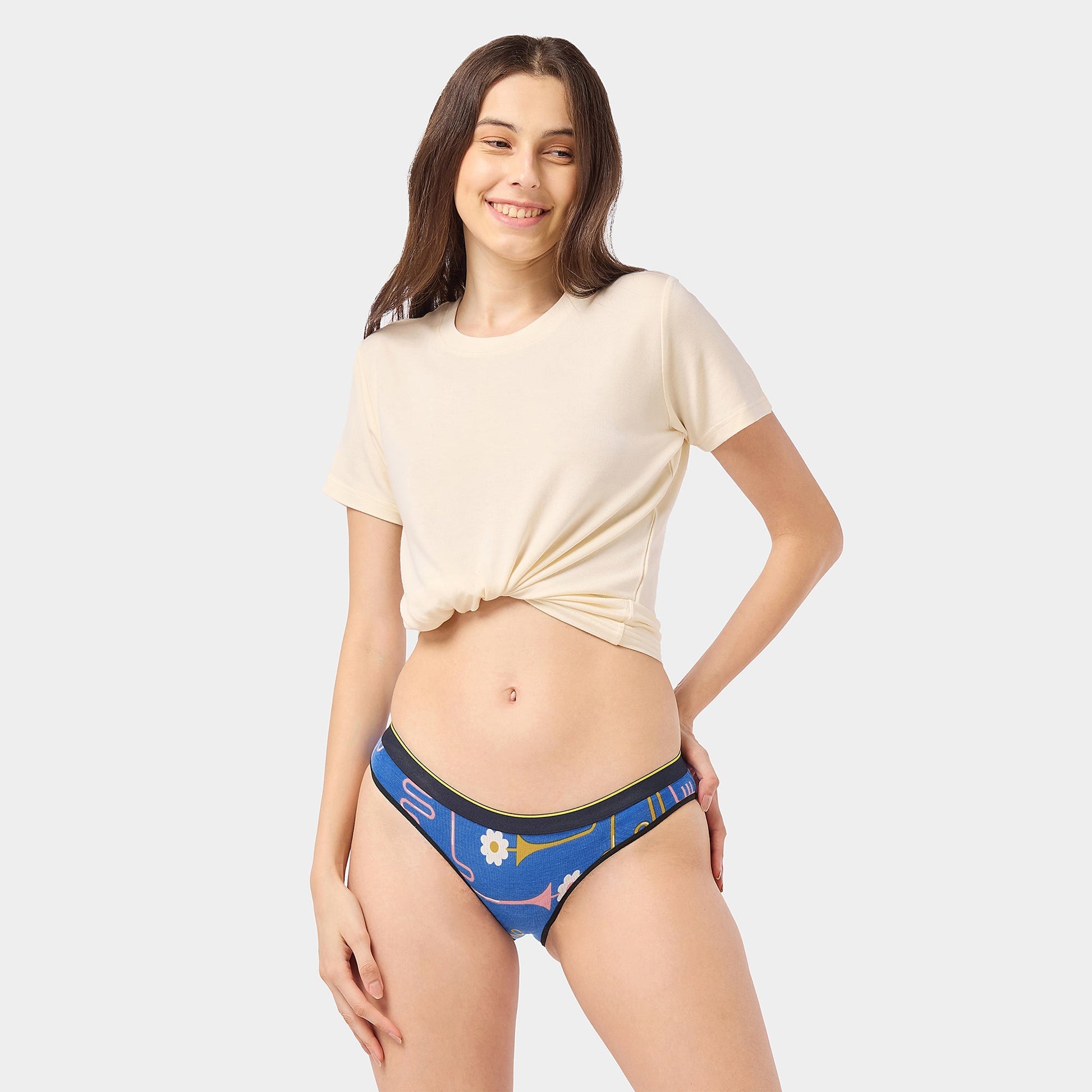 Bummer Soft Modal  Bikini Dixie Blues Front 