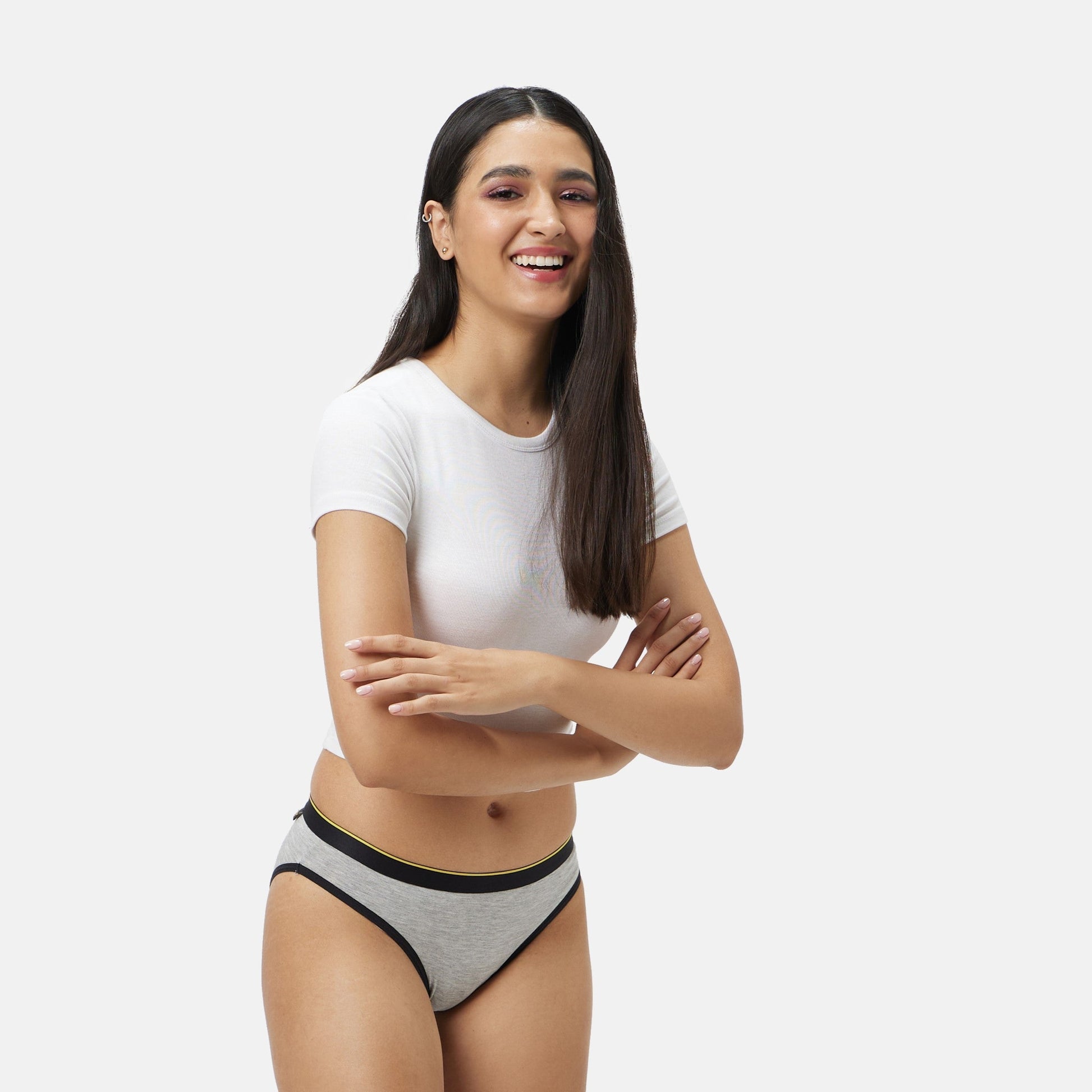Bummer Soft Modal  Bikini Grey Melange Side 