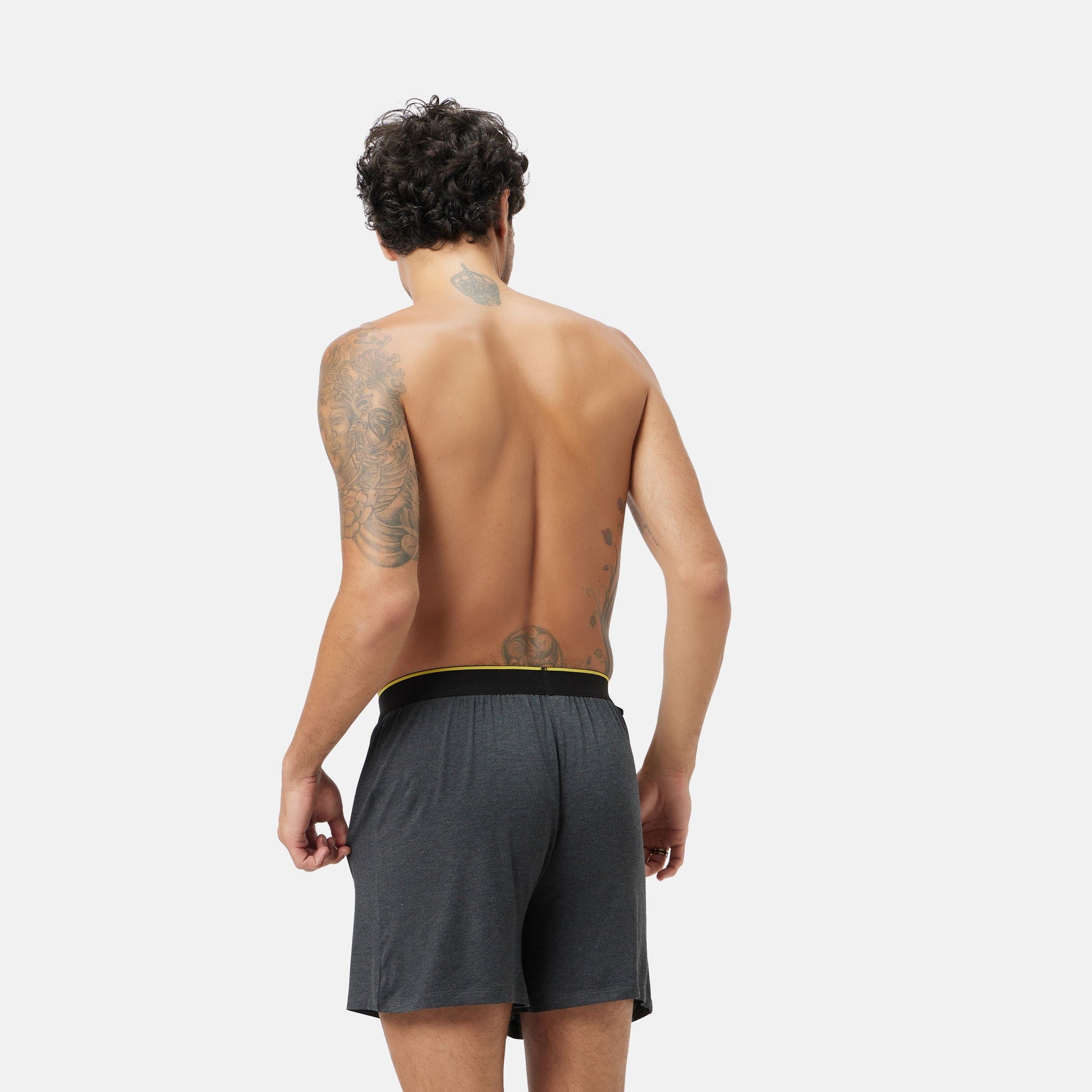 Bummer Soft Modal Boxers Charcoal melange Back