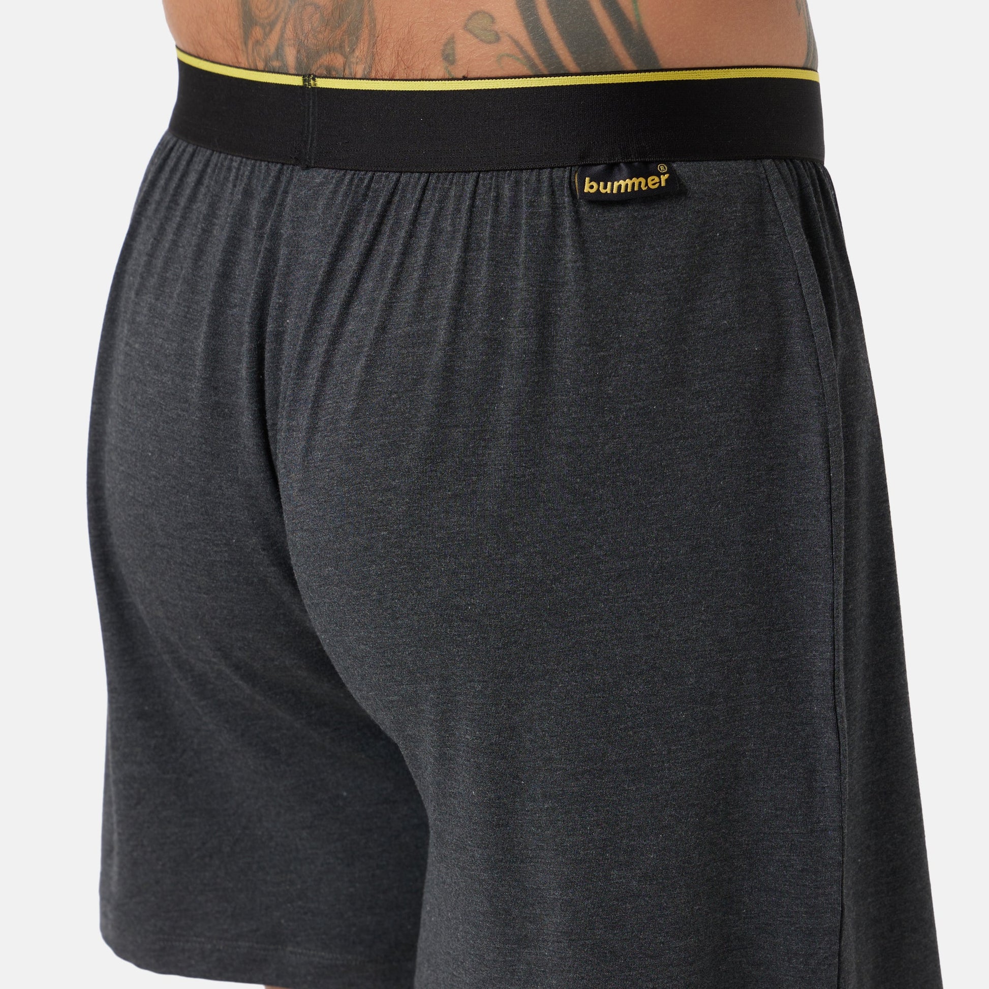 Bummer Soft Modal Boxers Charcoal melange Zoom