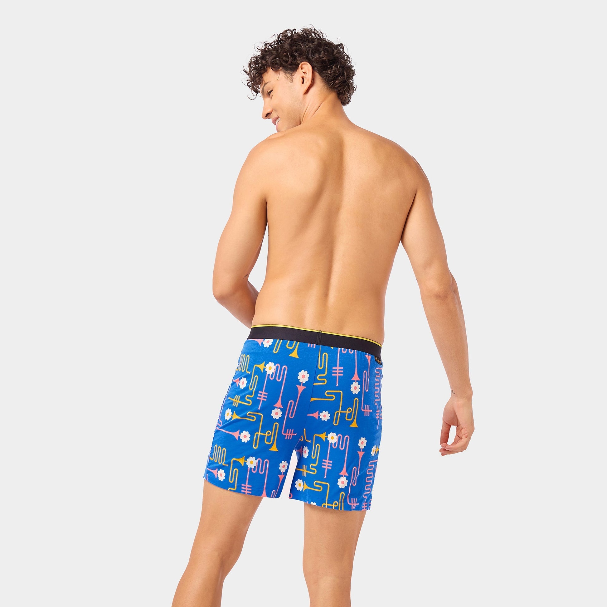 Bummer Soft Modal Boxers Dixie Blues Back