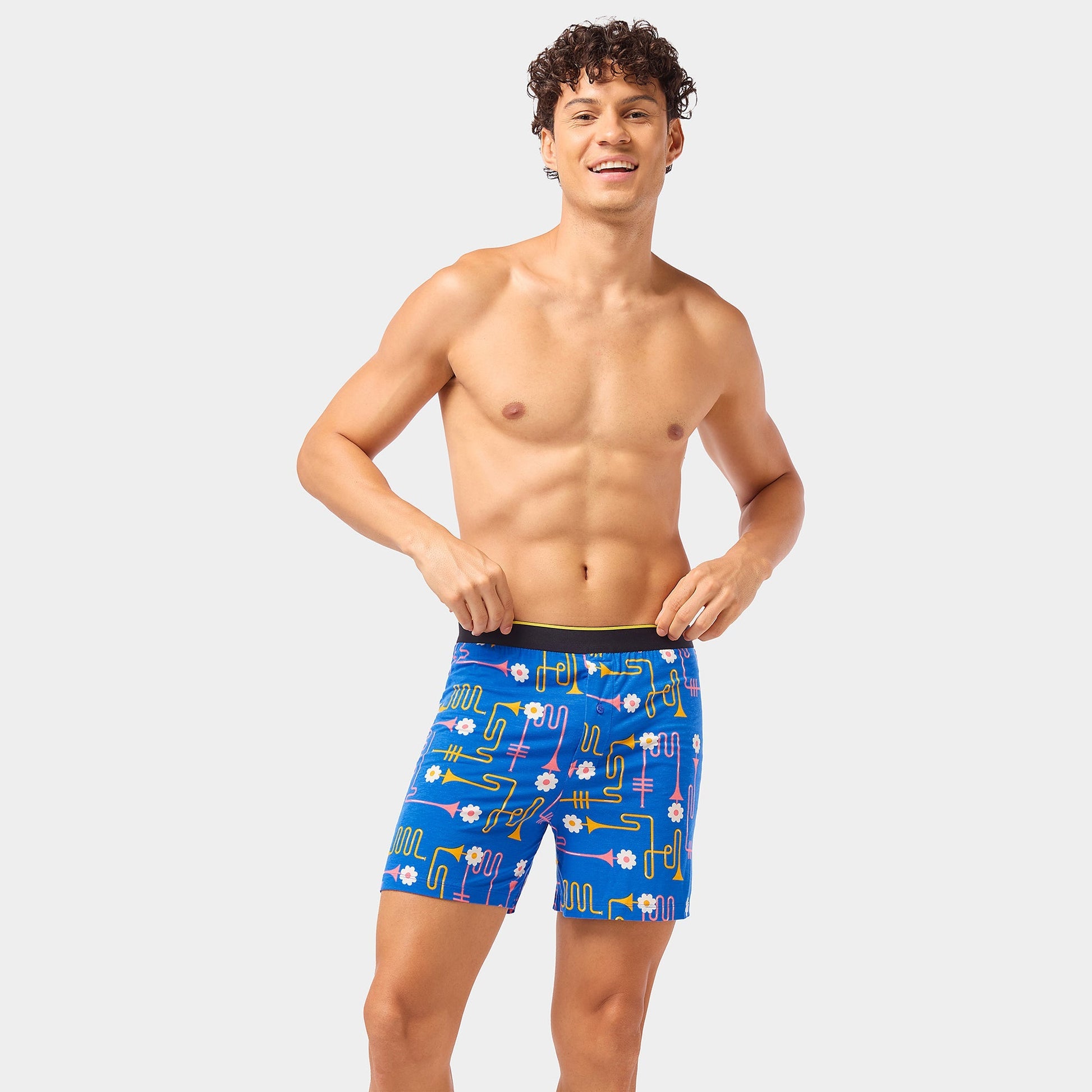 Bummer Soft Modal Boxers Dixie Blues Front