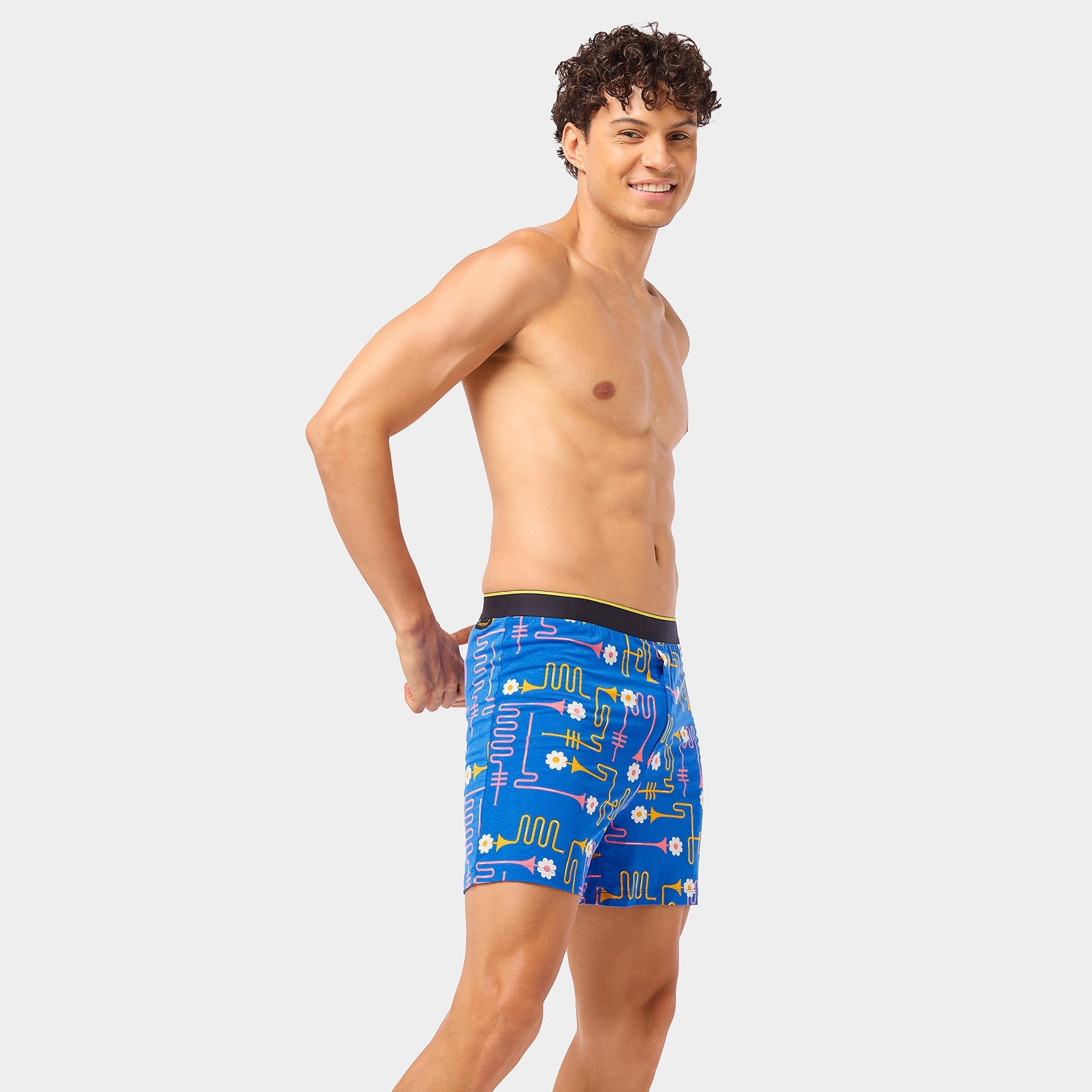 Bummer Soft Modal Boxers Dixie Blues Side