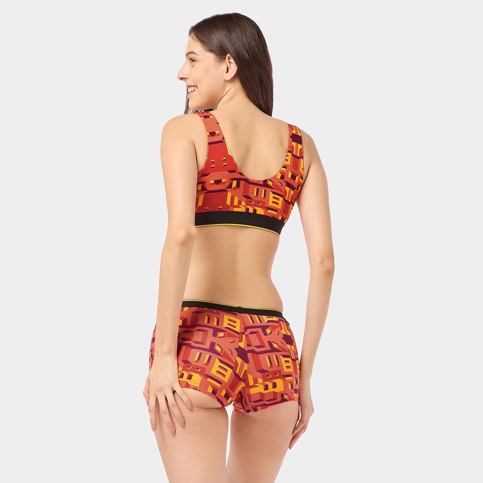 Bummer Soft Modal Boy Shorts Bricked Back 