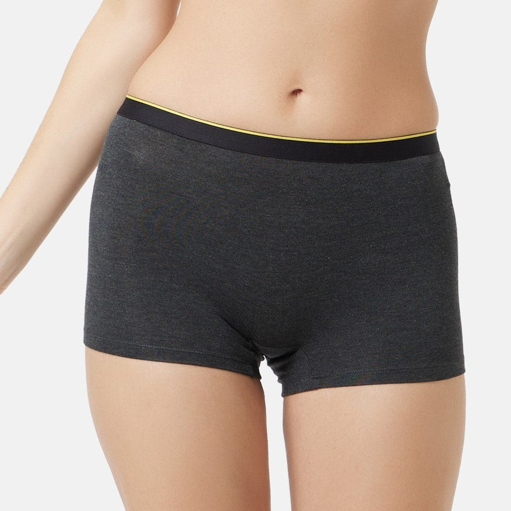 Modal Boy Shorts - Charcoal Melange