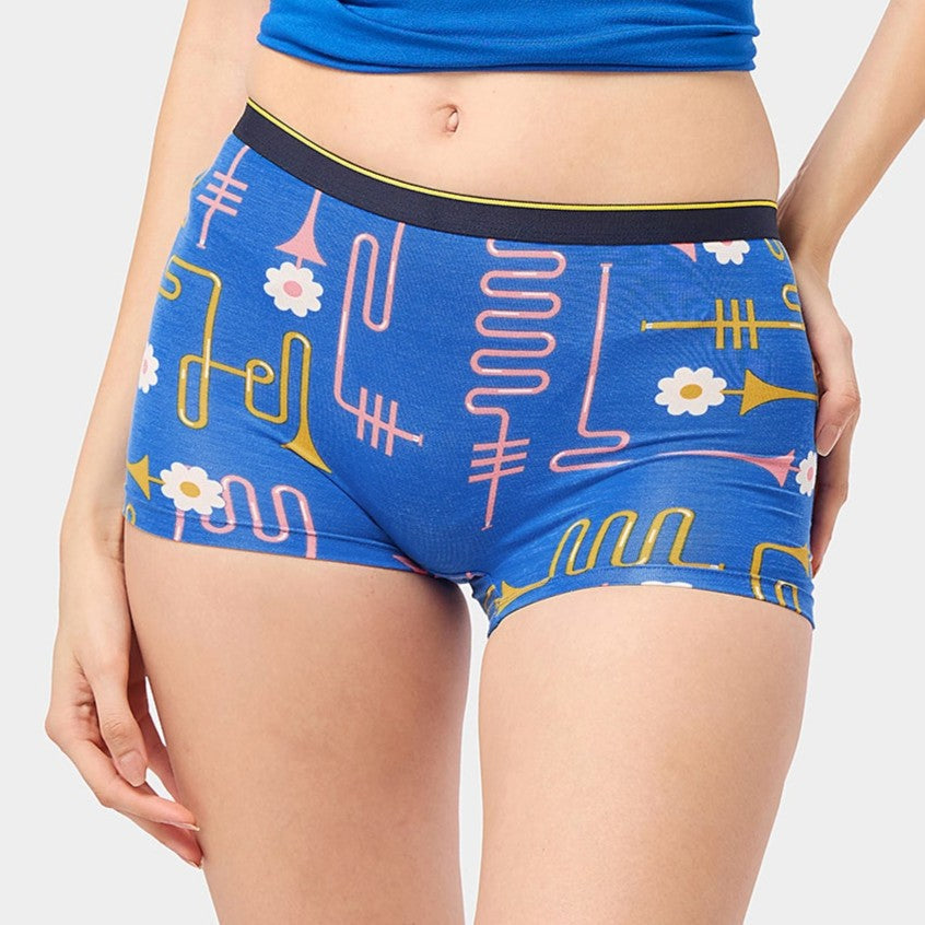 Modal Boy Shorts - Dixie Blues