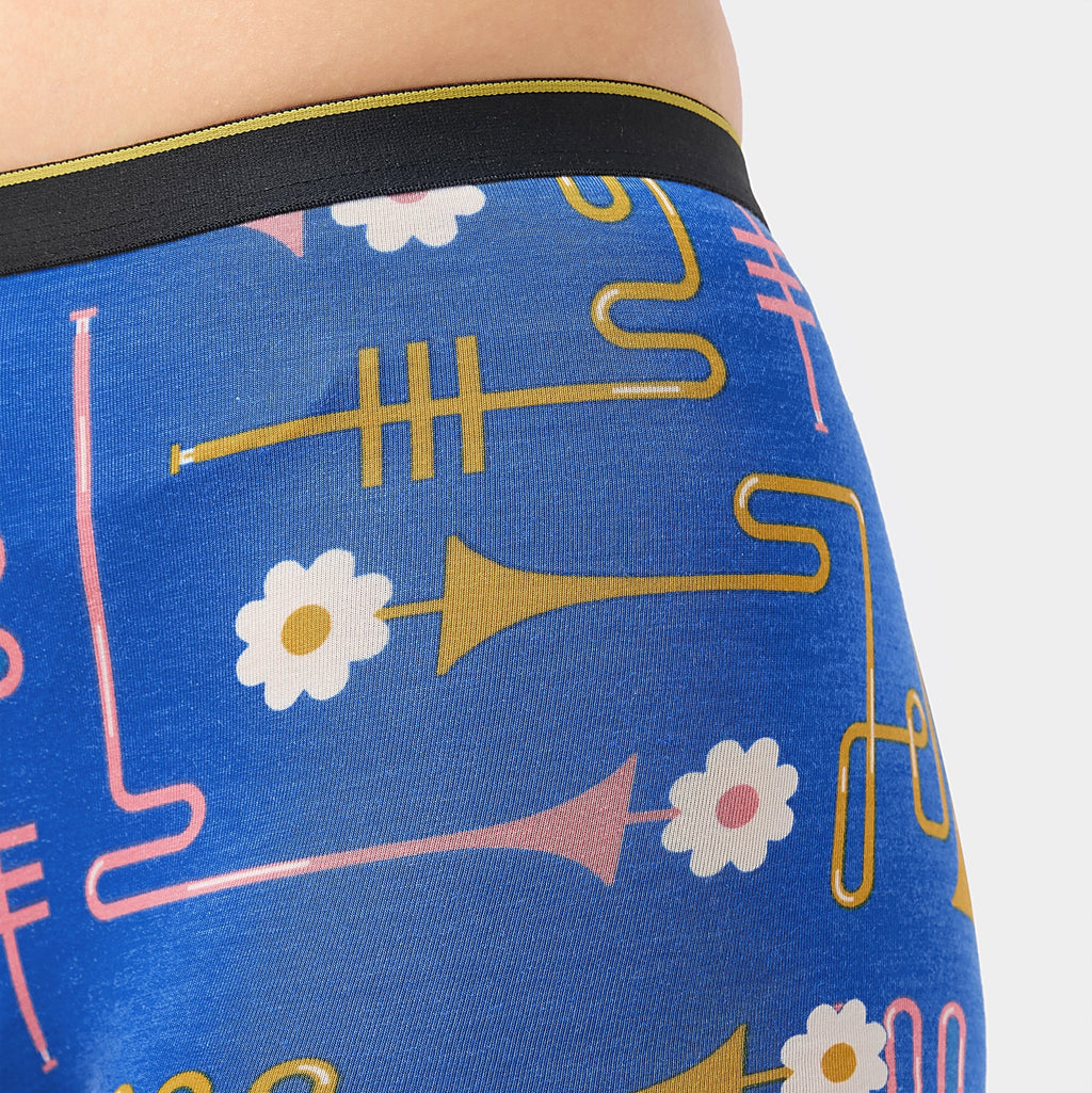 Bummer Soft Modal Boy Shorts Dixie Blues Zoom 