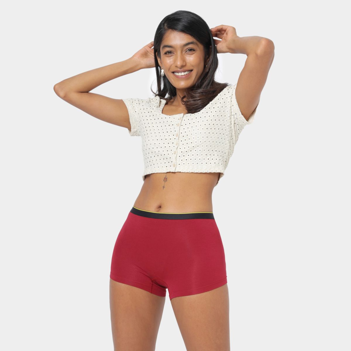 Bummer Soft Modal Boy Shorts Gelada Front