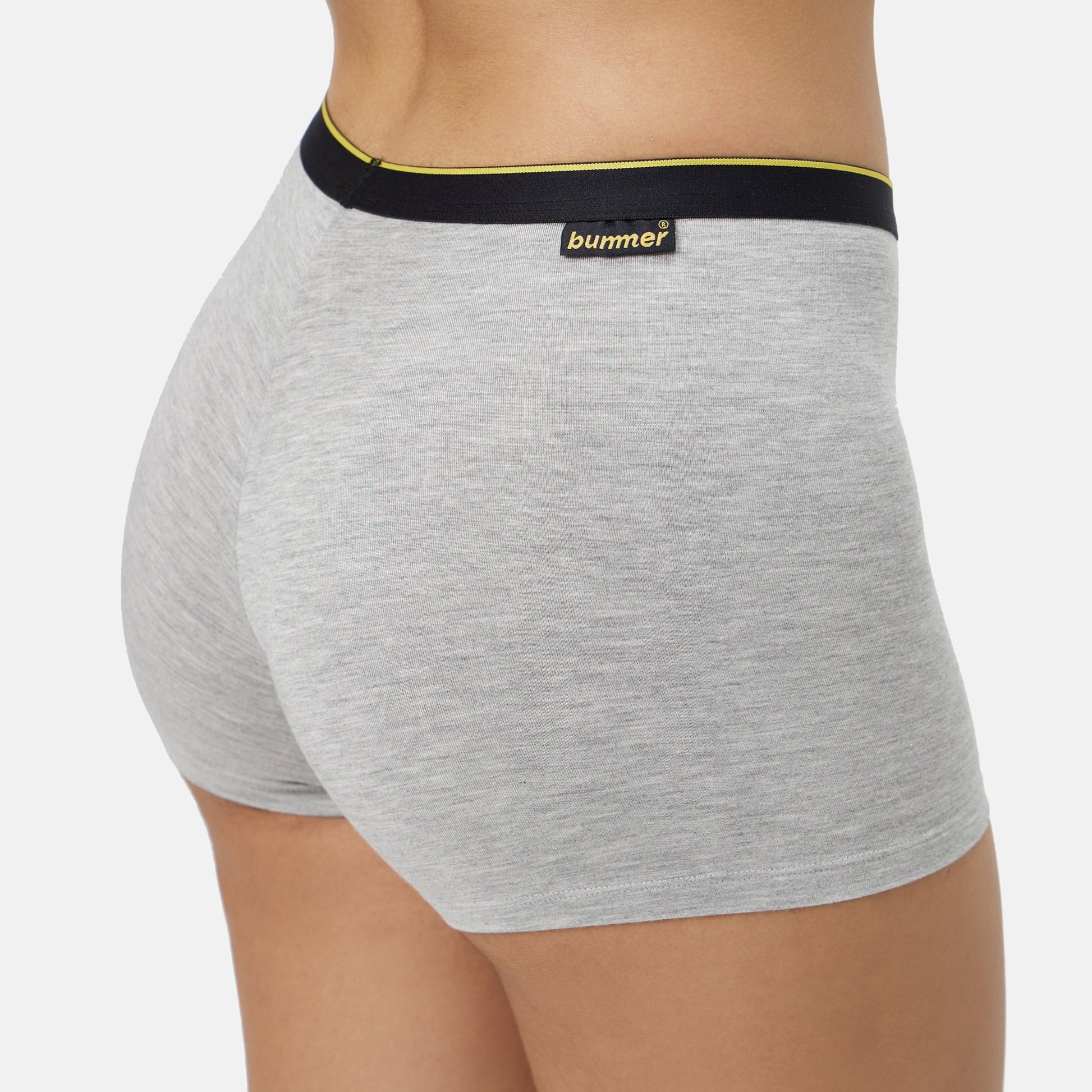 Bummer Soft Modal Boy Shorts Grey Melange Zoom 