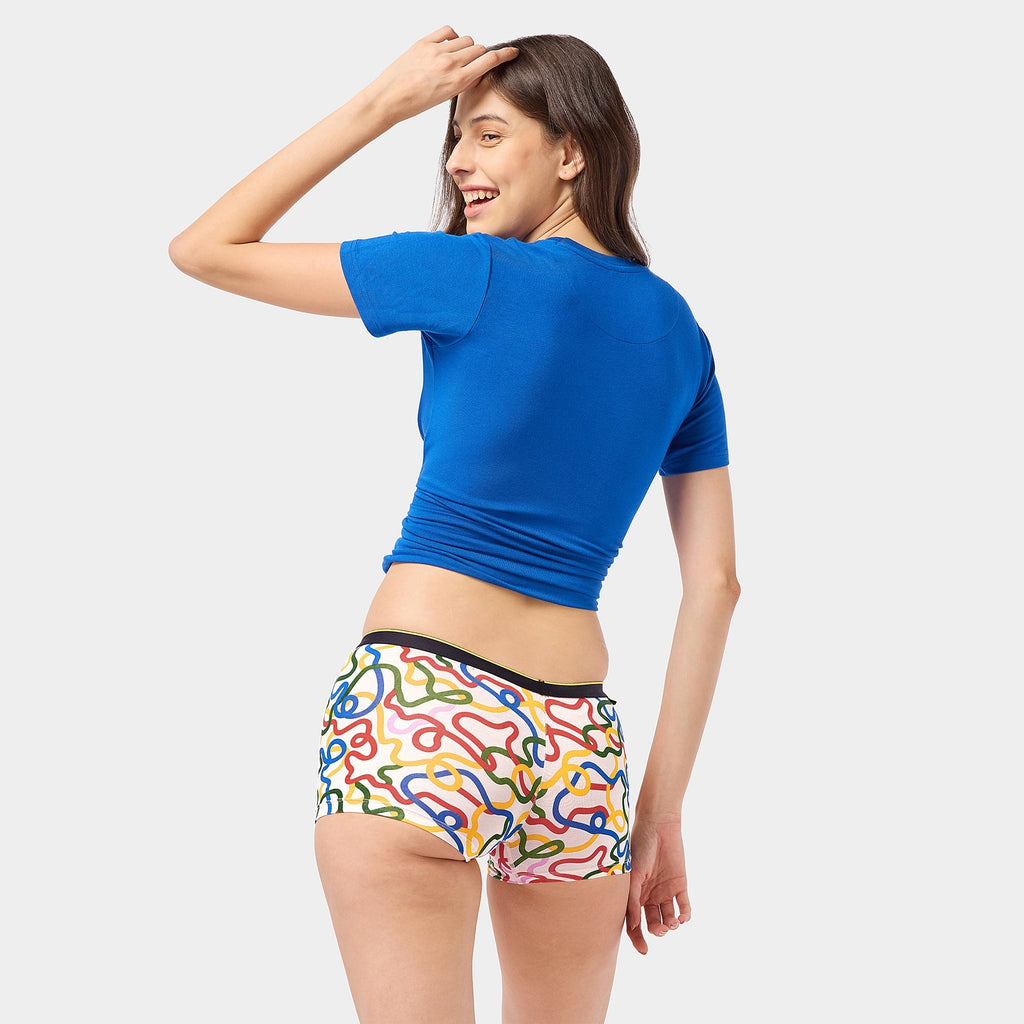 Bummer Soft Modal Boy Shorts String Theory Back 