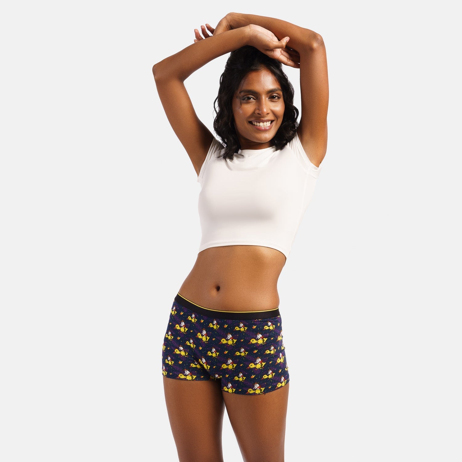 Bummer Soft Modal Boy Shorts Sunny Ride Up Side 