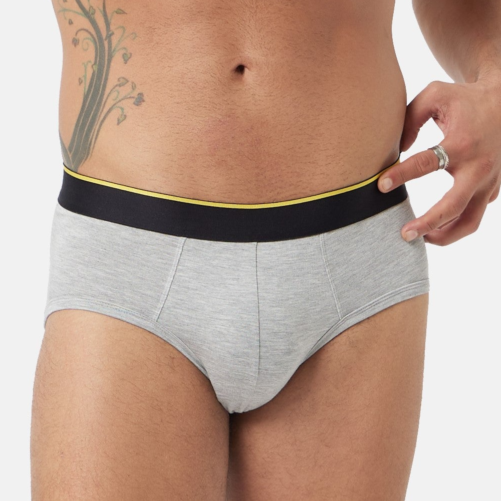 Modal Stretch Brief - Grey Melange