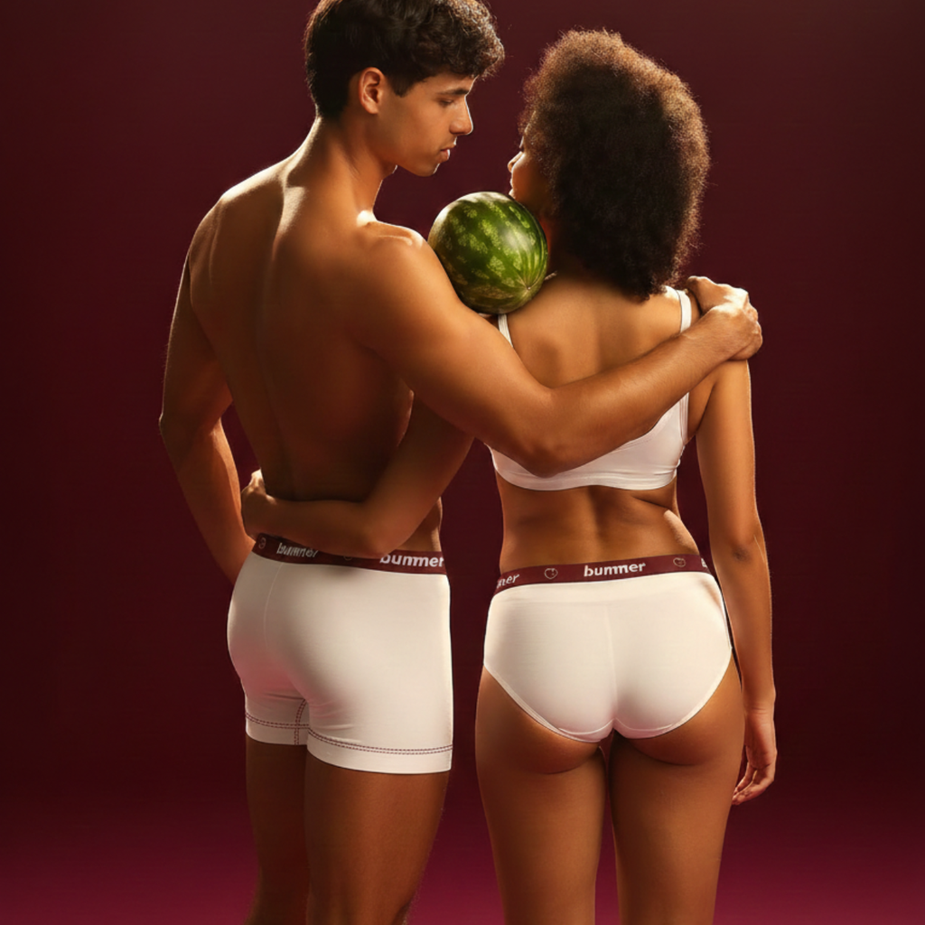 Trunks & Hipster Matching Set - Blanc