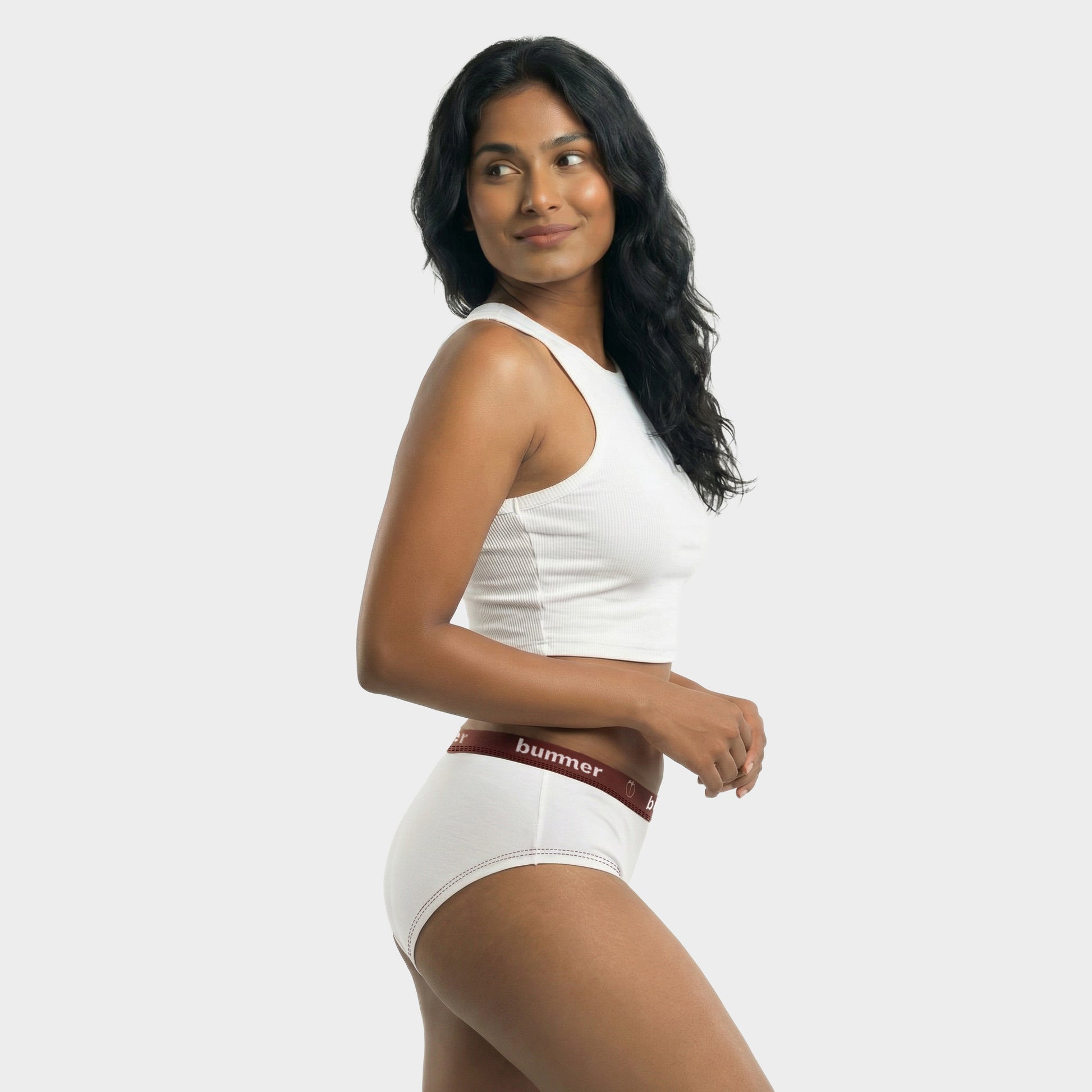 Cotton Stretch Hipster - Blanc