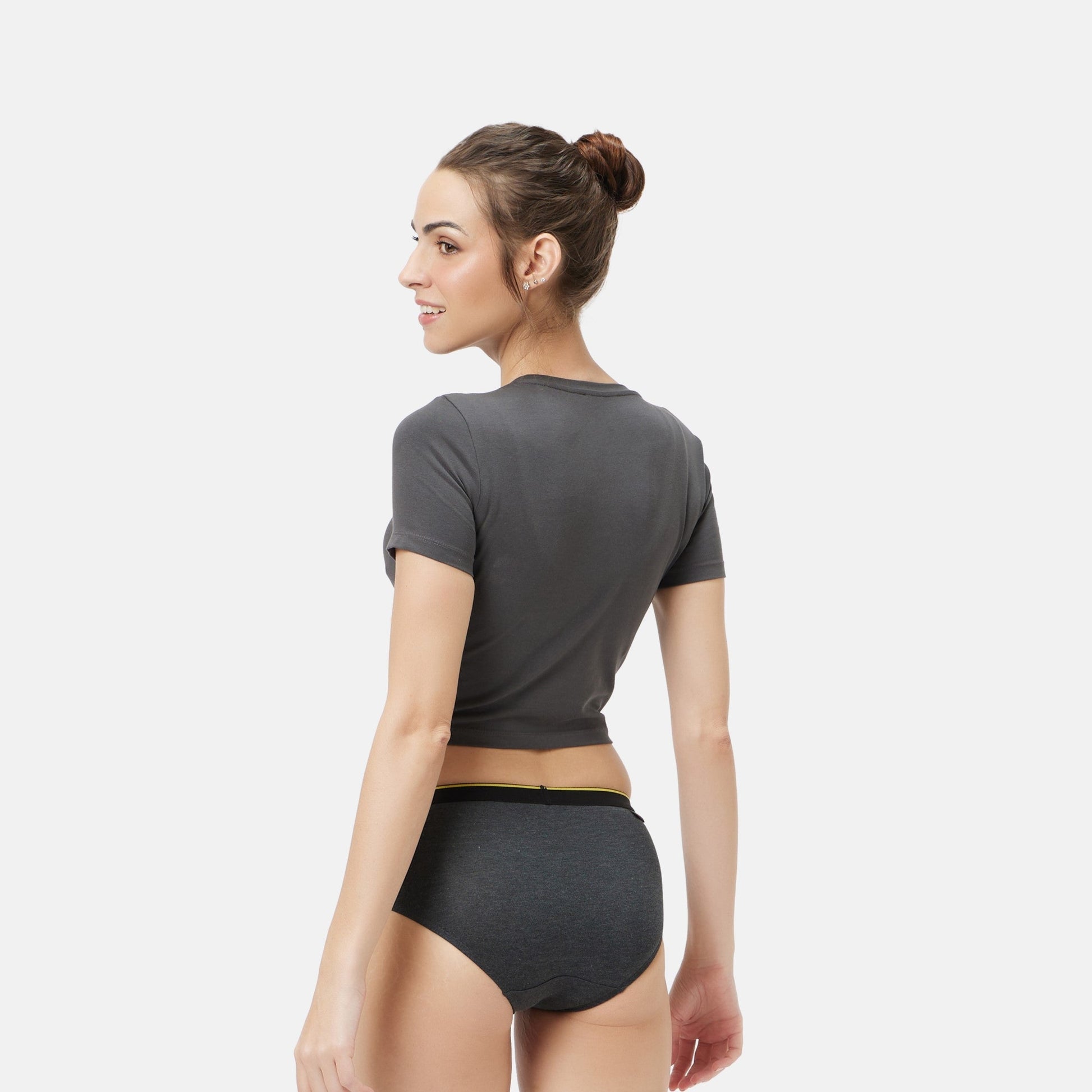 Bummer Soft Modal Hipster Charcoal Melange Back 