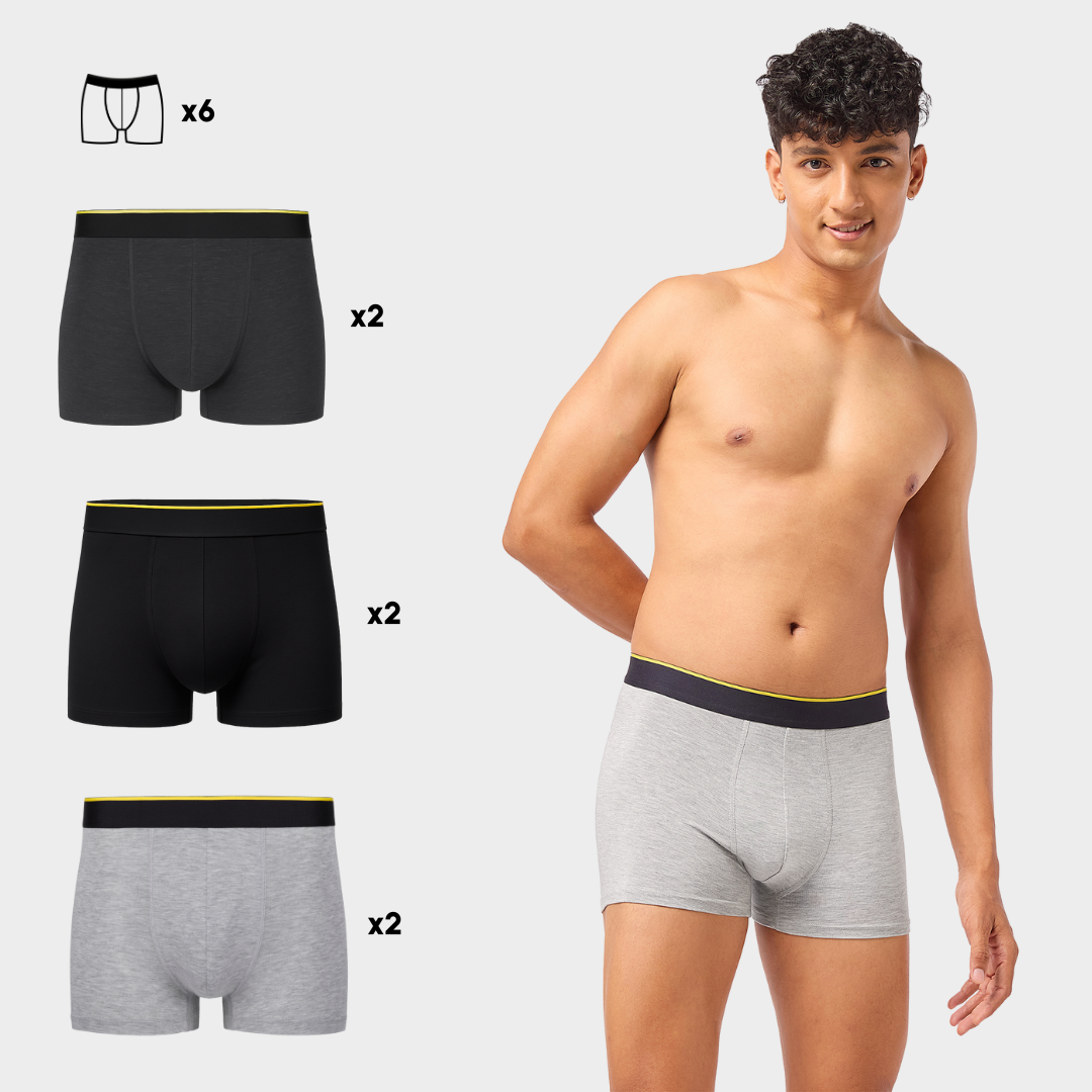 Bummer Soft Modal Trunks 6 Pack Front 