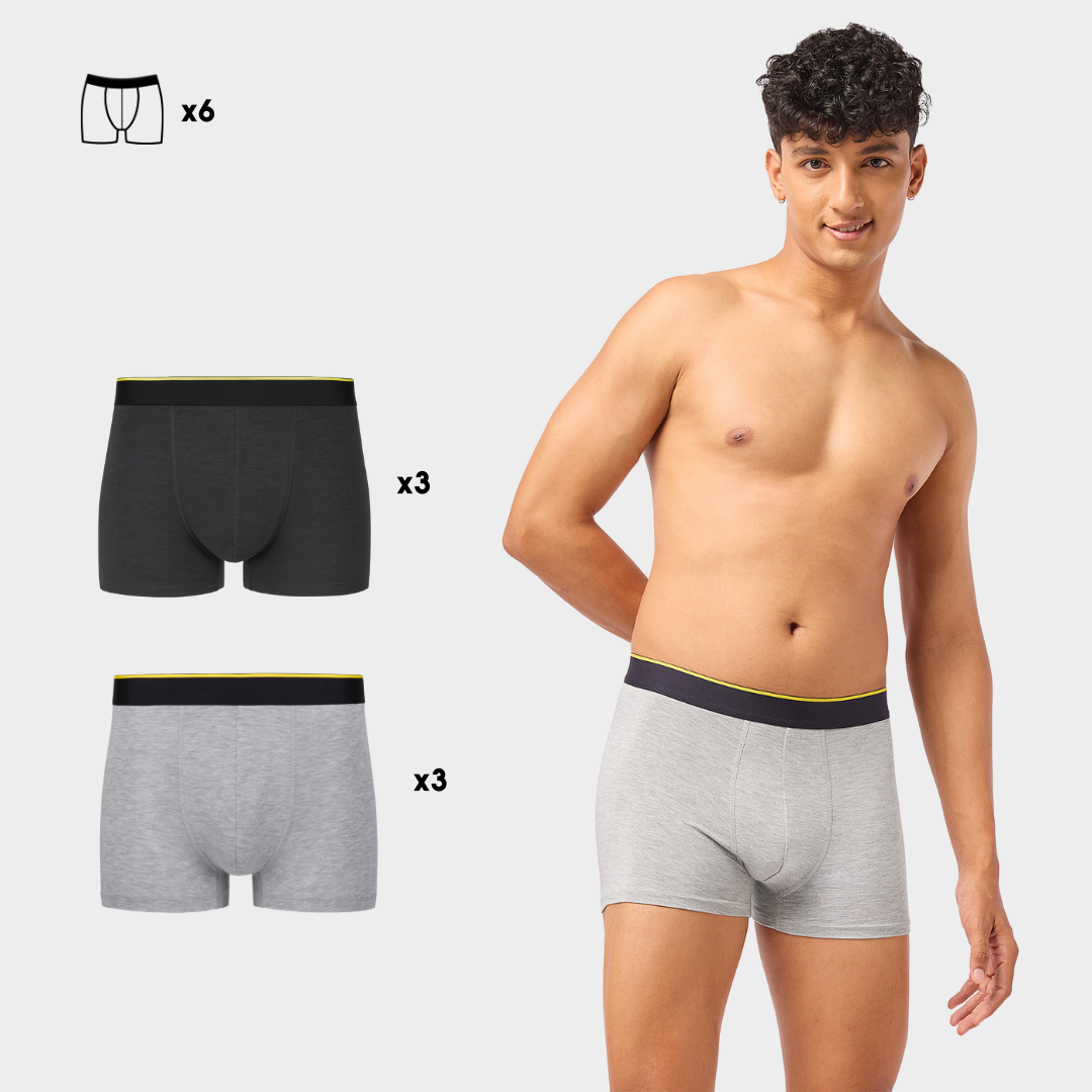 Bummer Soft Modal Trunks 6 Pack Front 