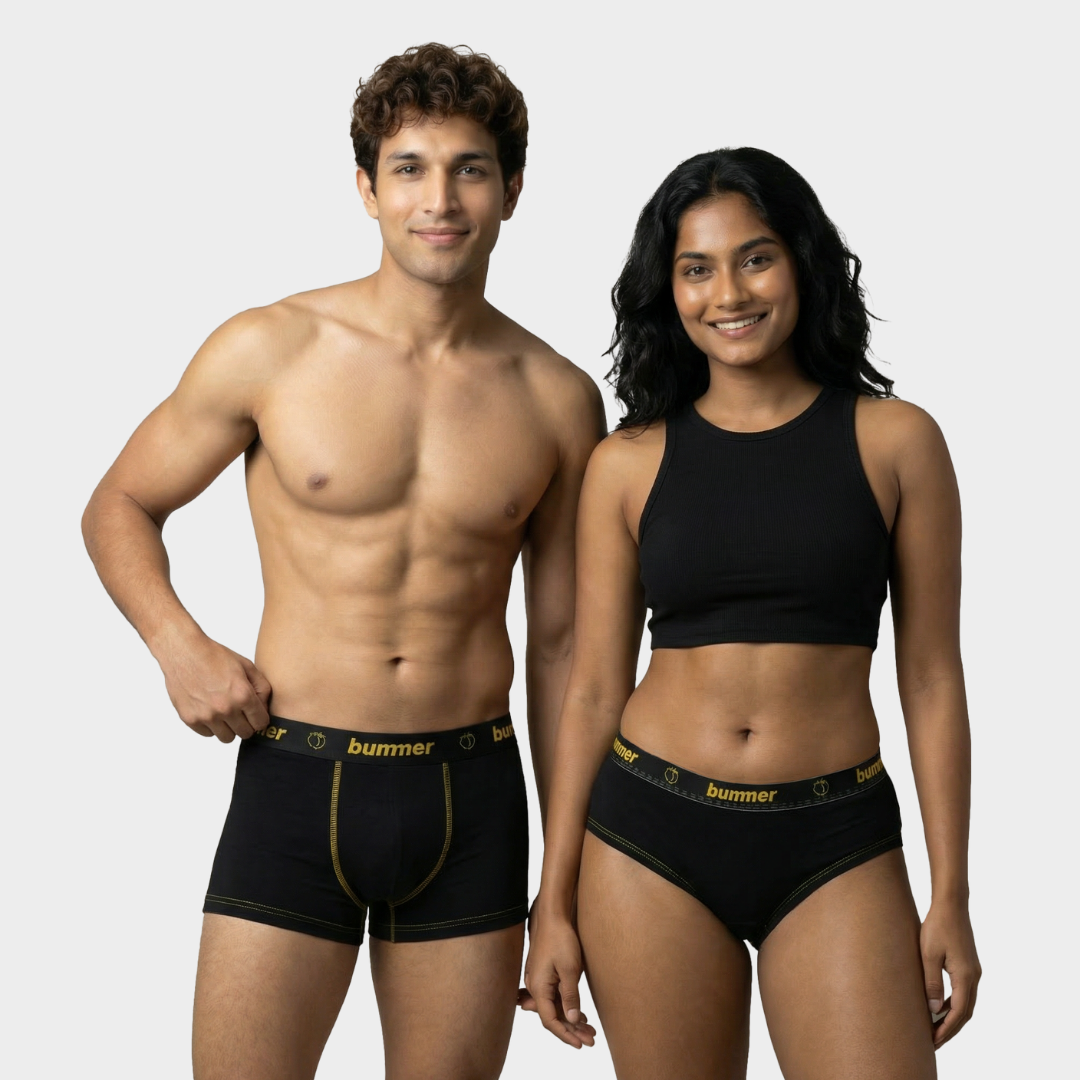 Trunks & Hipster Matching Set - Noir