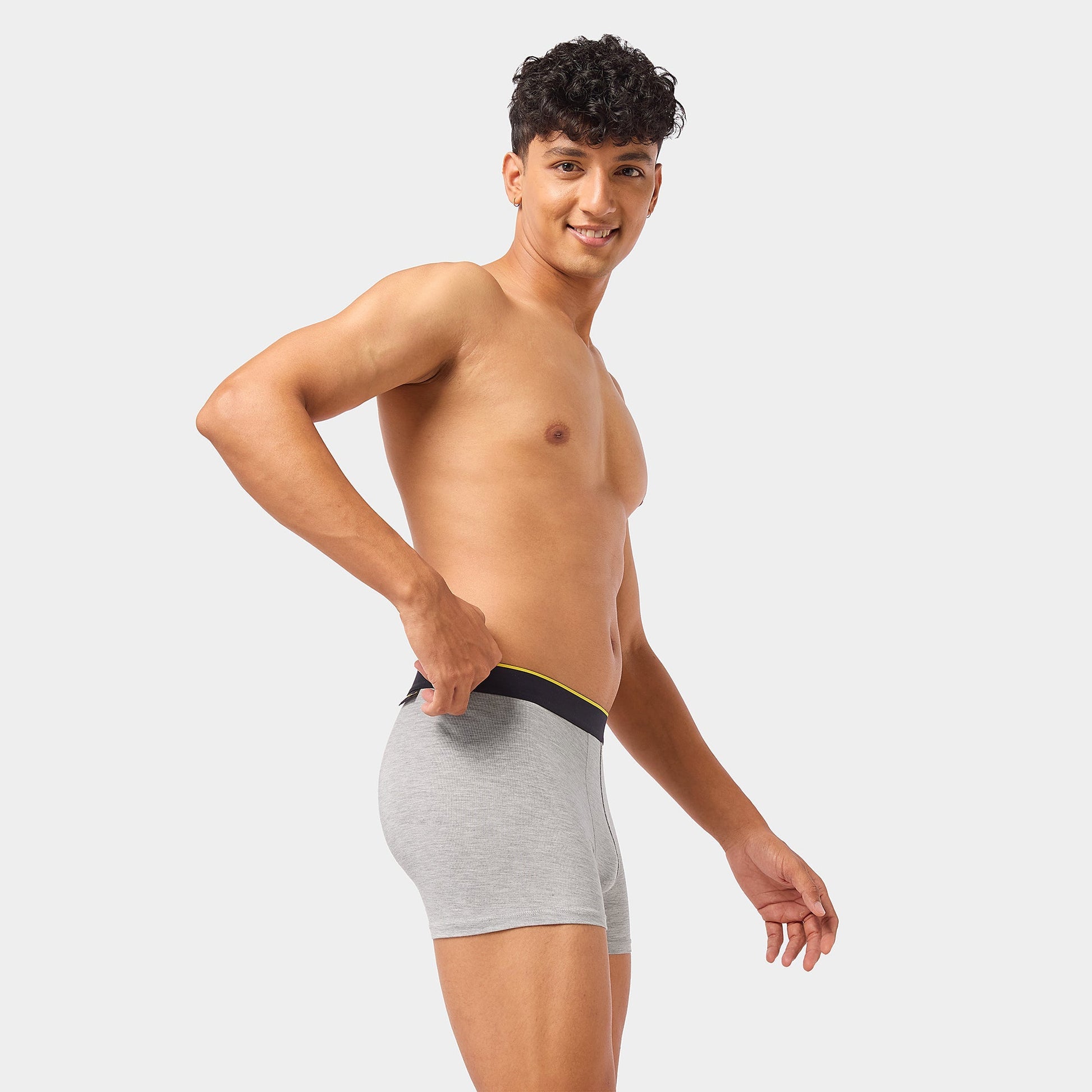 Bummer Soft Modal Trunks Grey Melange Side 