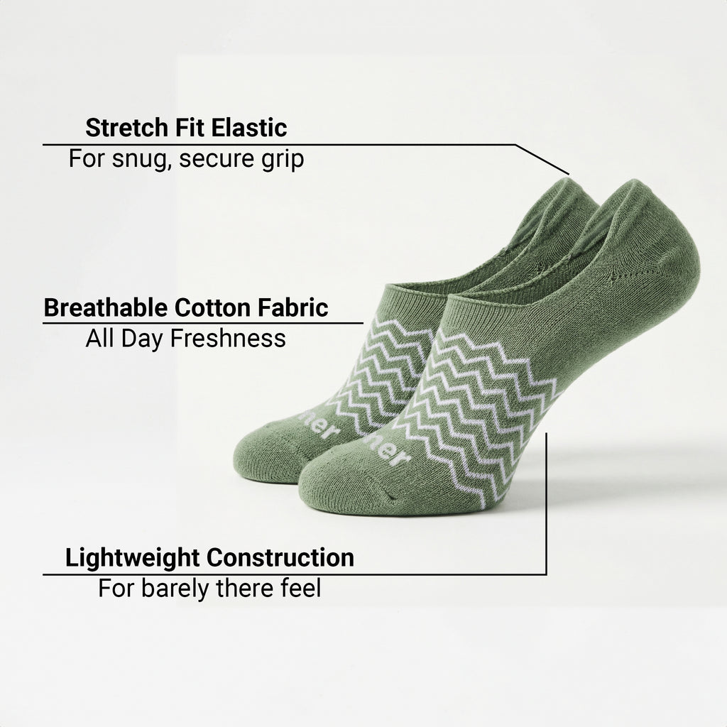 Unisex No Show Socks - 2 Pack