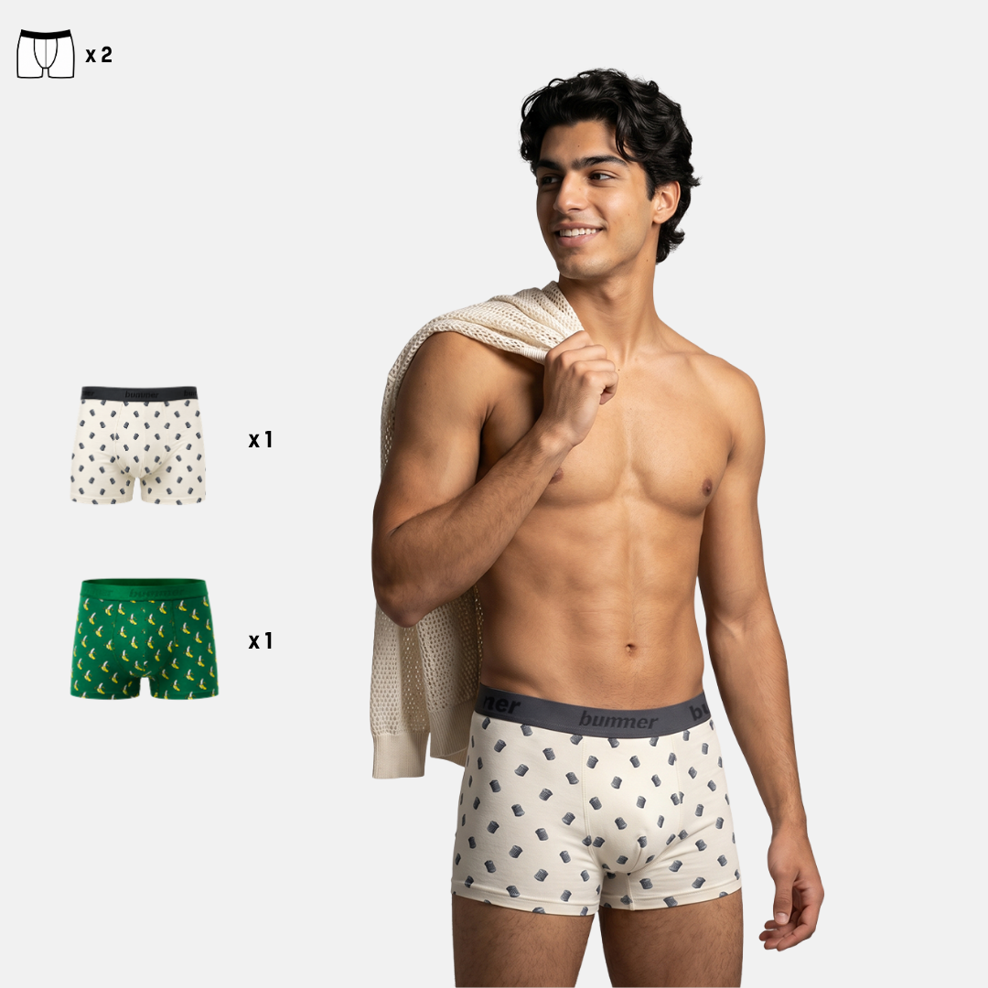 Cotton Stretch Trunks - 2 Pack