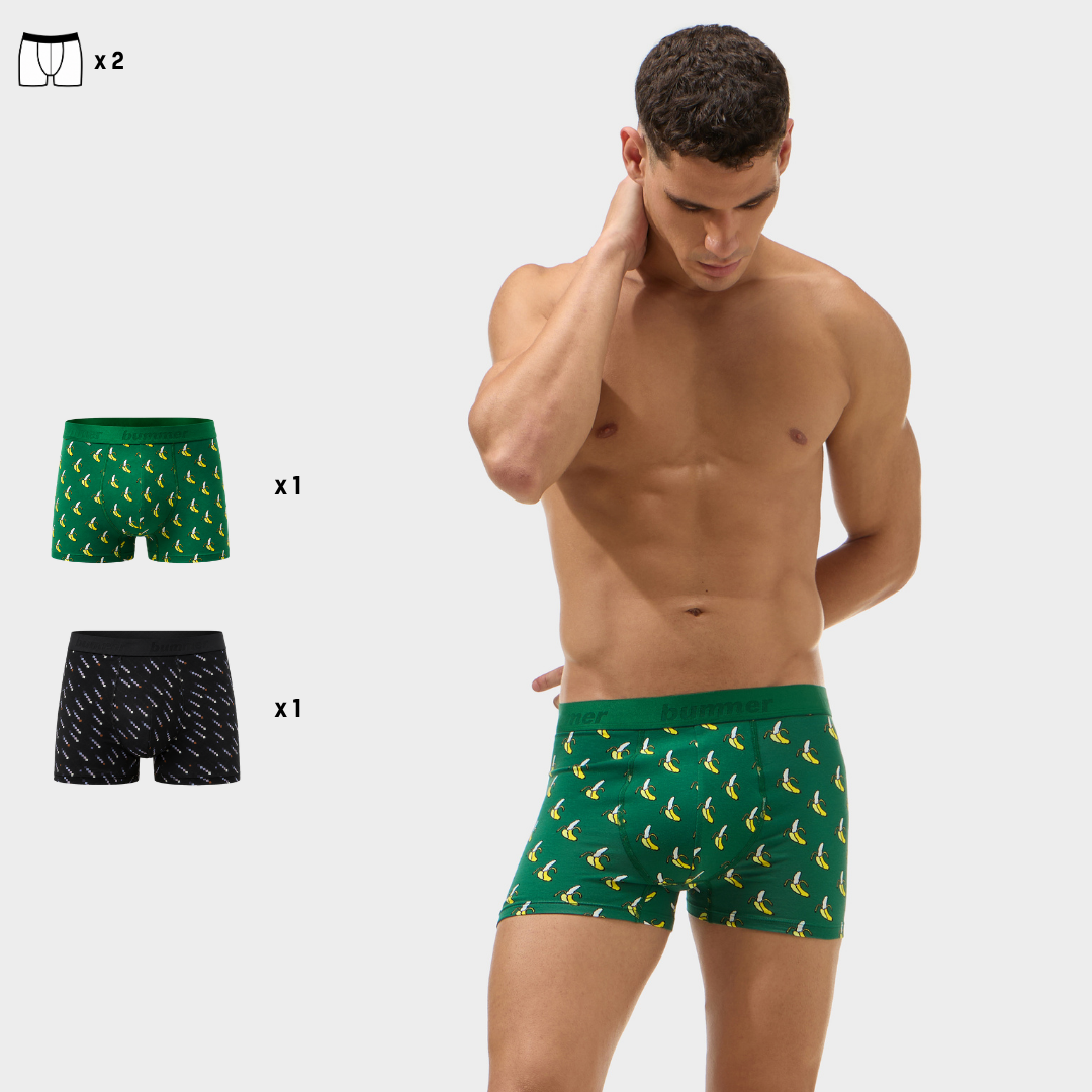 Cotton Stretch Trunks - 2 Pack