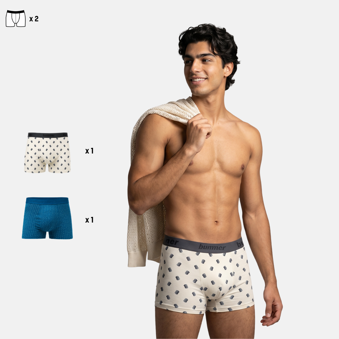 Cotton Stretch Trunks - 2 Pack