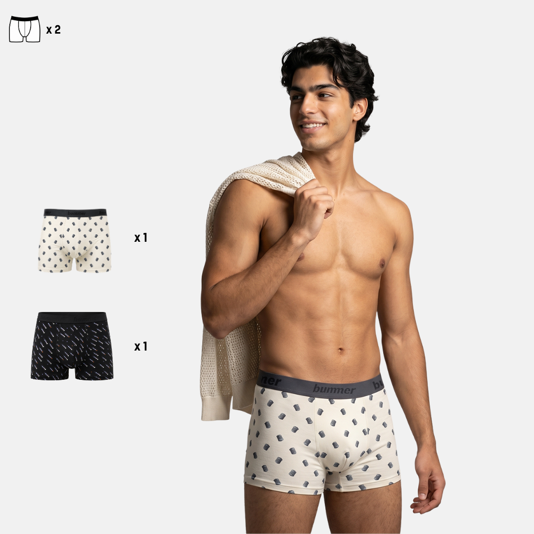 Cotton Stretch Trunks - 2 Pack