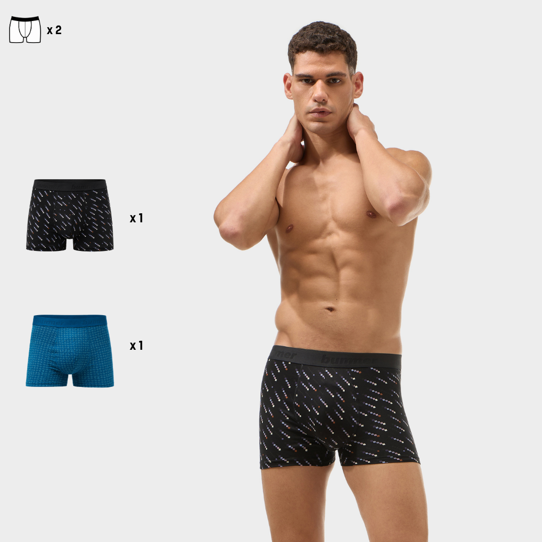 Cotton Stretch Trunks - 2 Pack