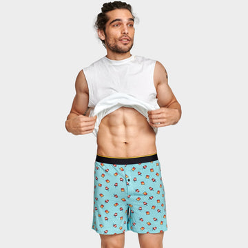 Buy Jockey Mens Super Combed Mercerized Cotton Woven Printed Boxer Shorts  with Side Pockets  Pack of 2 Colors  Prints May Vary StyleUS57Navy  Brick RedL at Amazonin