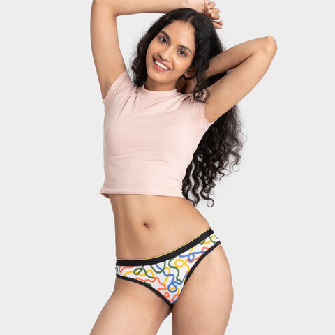 Buy Bummer Women's Printed Micro Modal Hipsters Panties, Soft & Breathable  Underwear